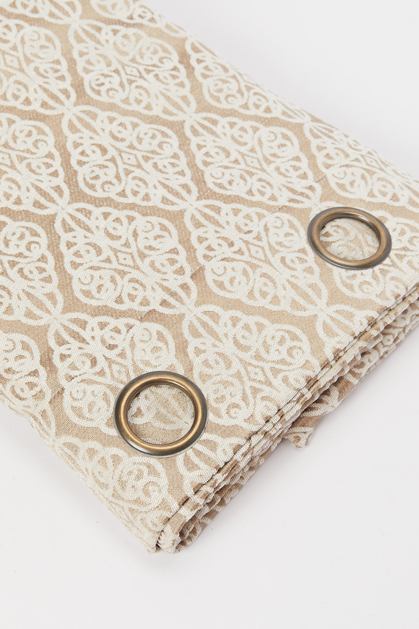 Redtag-Beige--2-Piece-Jacquard-Curtain-With-Grommet-(Without-Lining)-Category:Curtains,-Colour:Beige,-Deals:New-In,-Filter:Home-Bedroom,-H1:HMW,-H2:BED,-H3:BCC,-H4:CUR,-HMW-BED-Curtains,-New-In-HMW-BED,-Non-Sale,-Packs,-Promo:JULIETTE,-S23B,-Season:S23B,-Section:Homewares,-Set:Set-of-2,-Style:SET-OF-2-Home-Bedroom-