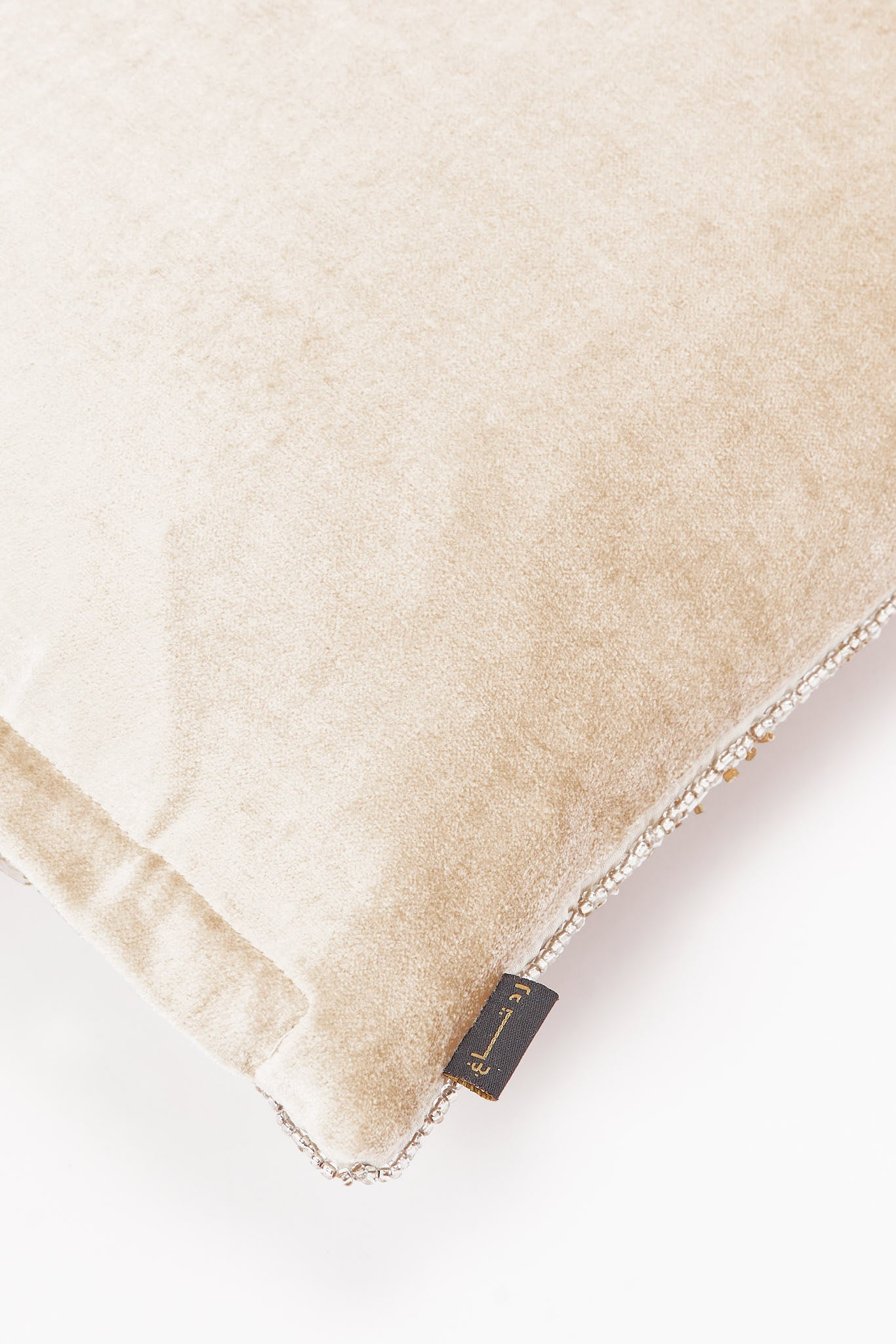 Redtag-Gold-Beadwork-With-Crystals-Cushion-Category:Cushions,-Colour:Gold,-Deals:New-In,-Filter:Home-Bedroom,-HMW-BED-Cushions,-New-In-HMW-BED,-Non-Sale,-S23B,-Section:Homewares-Home-Bedroom-