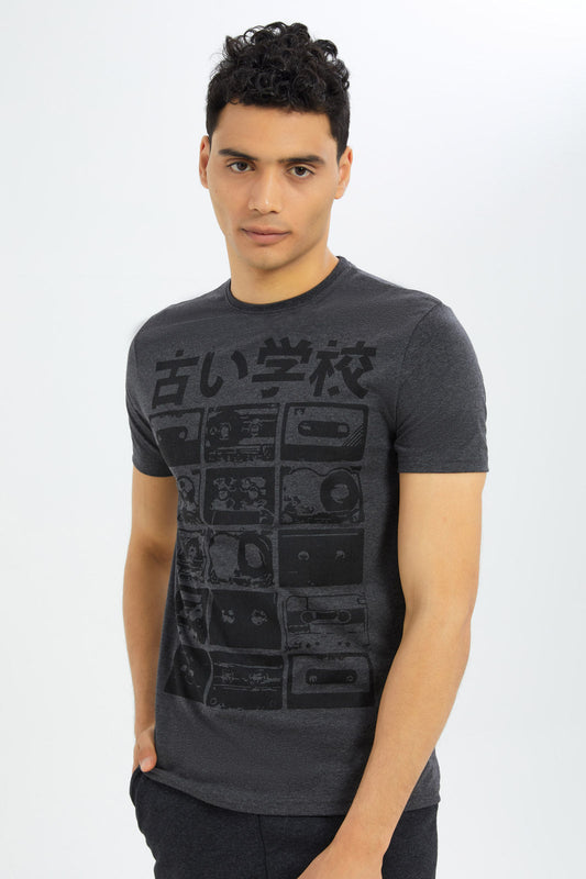 Redtag-Men-Charcoal-Graphic-T-Shirt-Category:T-Shirts,-Colour:Charcoal,-Deals:New-In,-Dept:Menswear,-Filter:Men's-Clothing,-H1:MWR,-H2:GEN,-H3:TSH,-H4:TSH,-Men-T-Shirts,-New-In-Men-APL,-Non-Sale,-S23C,-Season:S23C,-Section:Men,-TBL-Men's-