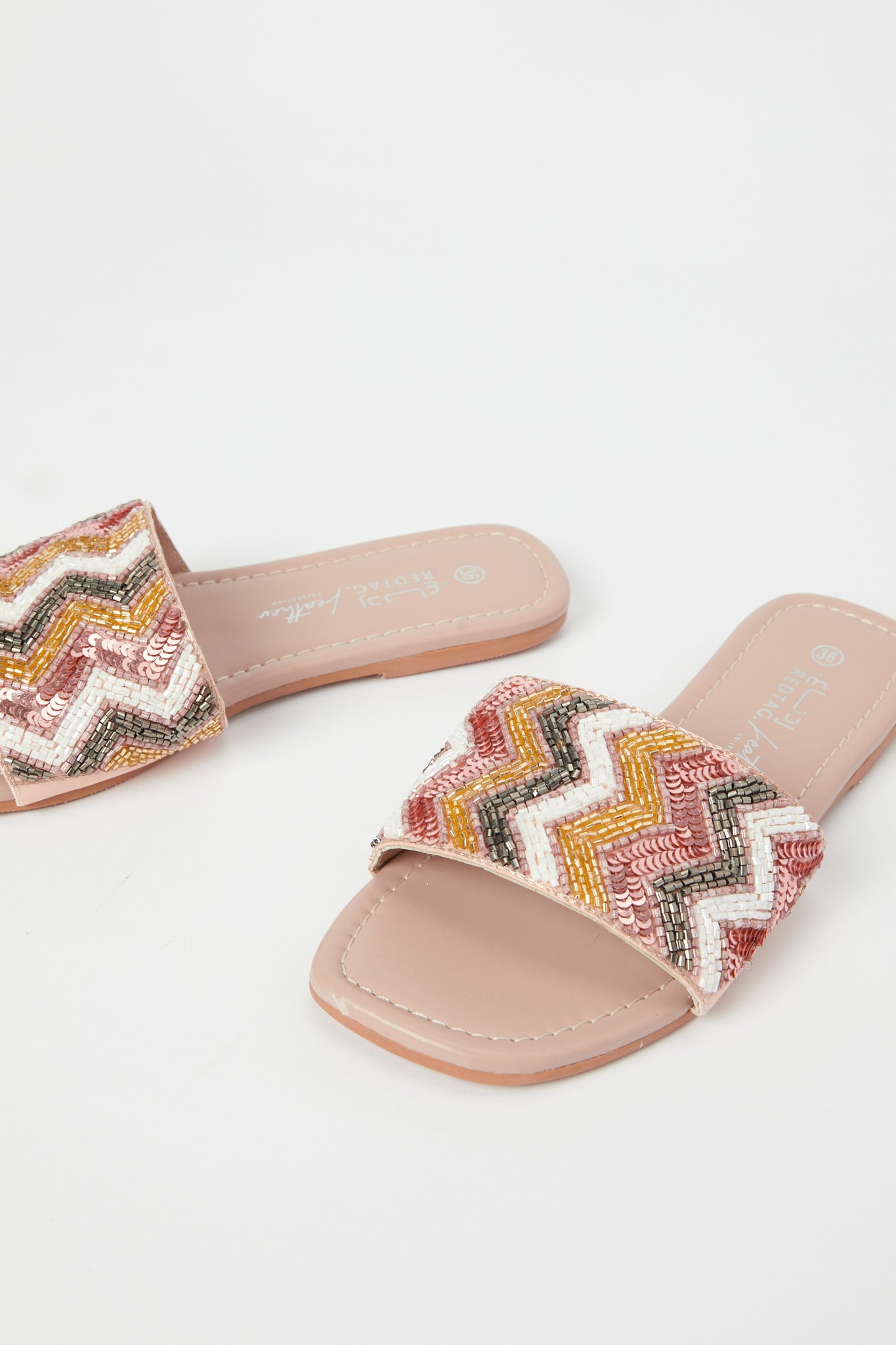 Redtag-Pink-Embllished-Mule-Category:Shoes,-Colour:Pink,-Deals:New-In,-Filter:Women's-Footwear,-H1:FOO,-H2:LAD,-H3:SAF,-H4:SAN,-LEC-Sandals,-New-In-Women-FOO,-Non-Sale,-Promo:,-RMD,-S23C,-Season:S23C,-Section:Women-Women's-