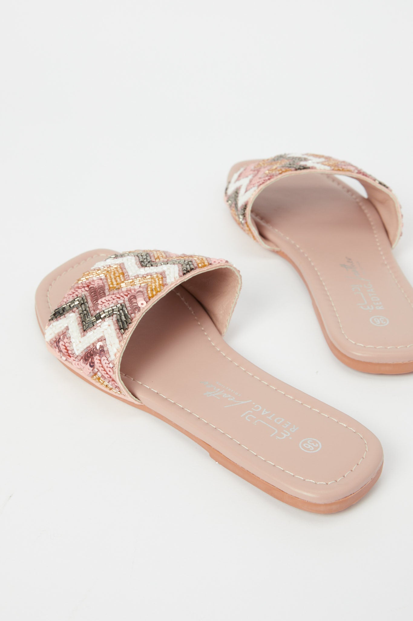 Redtag-Pink-Embllished-Mule-Category:Shoes,-Colour:Pink,-Deals:New-In,-Filter:Women's-Footwear,-H1:FOO,-H2:LAD,-H3:SAF,-H4:SAN,-LEC-Sandals,-New-In-Women-FOO,-Non-Sale,-Promo:,-RMD,-S23C,-Season:S23C,-Section:Women-Women's-