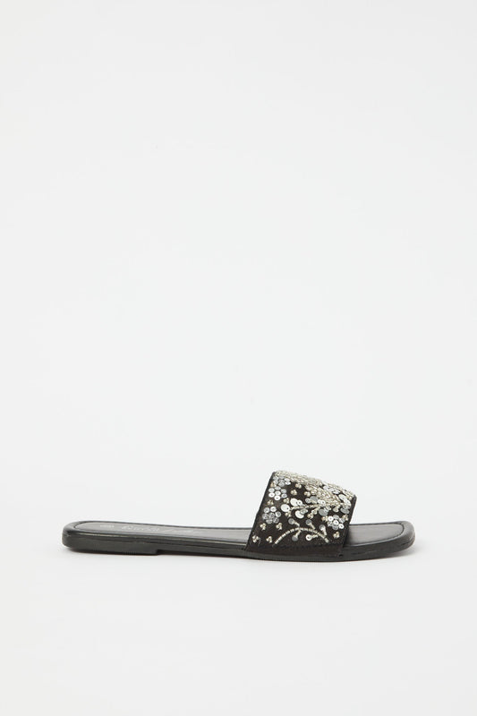Redtag-Black-And-Silver-Embellished-Mule-Category:Shoes,-Colour:Black,-Deals:New-In,-Filter:Women's-Footwear,-H1:FOO,-H2:LAD,-H3:SAF,-H4:SAN,-LEC-Sandals,-New-In-Women-FOO,-Non-Sale,-Promo:,-RMD,-S23C,-Season:S23C,-Section:Women-Women's-