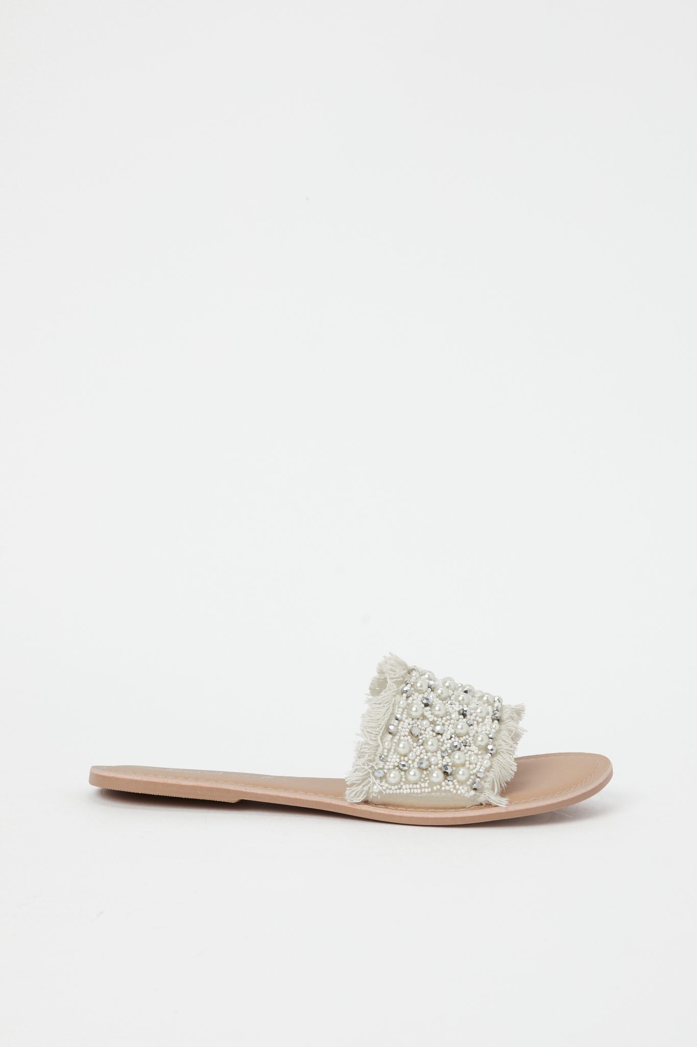 Redtag-Beige-Pearl-Trim-Sandal-Category:Shoes,-Colour:Beige,-Deals:New-In,-Filter:Women's-Footwear,-H1:FOO,-H2:LAD,-H3:SAF,-H4:SAN,-LEC-Sandals,-New-In-Women-FOO,-Non-Sale,-Promo:,-RMD,-S23C,-Season:S23C,-Section:Women-Women's-
