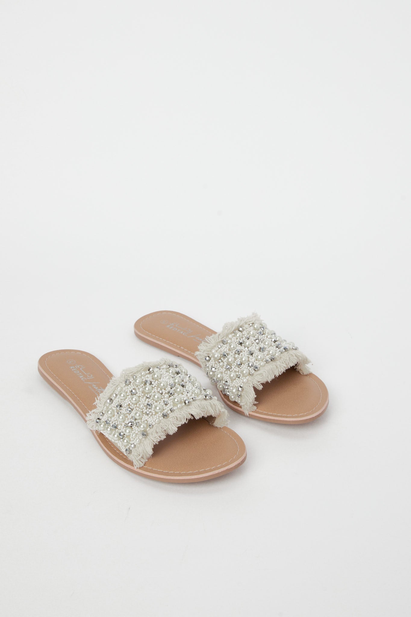 Redtag-Beige-Pearl-Trim-Sandal-Category:Shoes,-Colour:Beige,-Deals:New-In,-Filter:Women's-Footwear,-H1:FOO,-H2:LAD,-H3:SAF,-H4:SAN,-LEC-Sandals,-New-In-Women-FOO,-Non-Sale,-Promo:,-RMD,-S23C,-Season:S23C,-Section:Women-Women's-