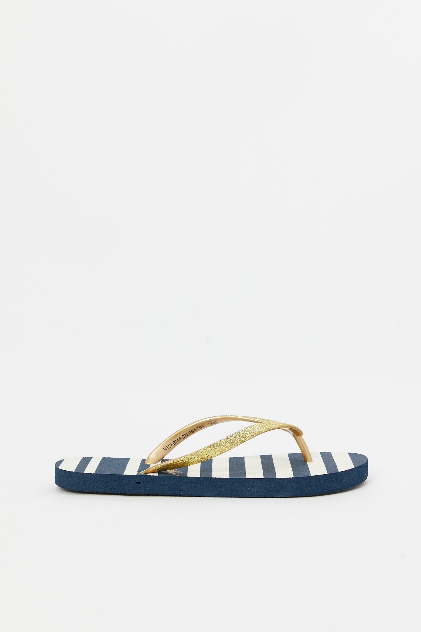Redtag-Blue-Stripe-Flip-Flop-Category:Shoes,-Colour:Gold,-Deals:New-In,-Filter:Women's-Footwear,-H1:FOO,-H2:LAD,-H3:SAF,-H4:FLF,-N/A,-New-In-Women-FOO,-Non-Sale,-S23B,-Season:S23B,-Section:Women,-Women-Flip-Flops-Women's-
