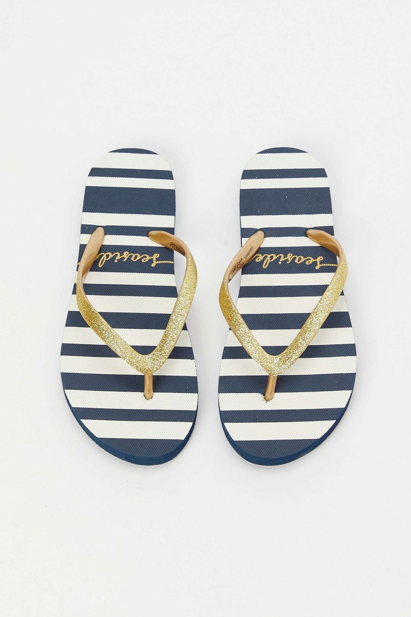 Redtag-Blue-Stripe-Flip-Flop-Category:Shoes,-Colour:Gold,-Deals:New-In,-Filter:Women's-Footwear,-H1:FOO,-H2:LAD,-H3:SAF,-H4:FLF,-N/A,-New-In-Women-FOO,-Non-Sale,-S23B,-Season:S23B,-Section:Women,-Women-Flip-Flops-Women's-