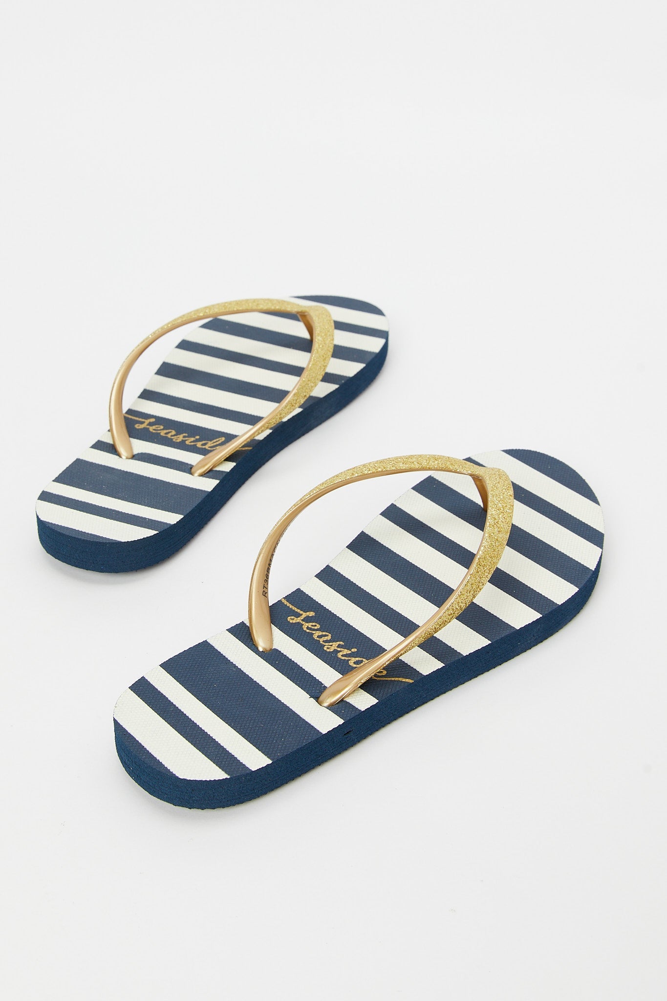Redtag-Blue-Stripe-Flip-Flop-Category:Shoes,-Colour:Gold,-Deals:New-In,-Filter:Women's-Footwear,-H1:FOO,-H2:LAD,-H3:SAF,-H4:FLF,-N/A,-New-In-Women-FOO,-Non-Sale,-S23B,-Season:S23B,-Section:Women,-Women-Flip-Flops-Women's-