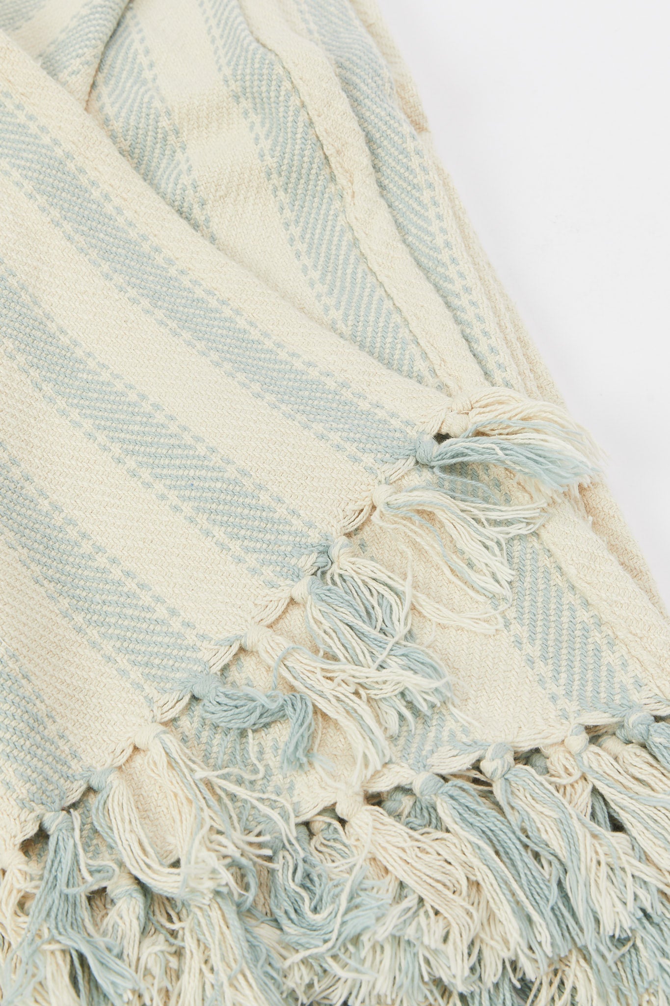 Redtag-Teal-Stripe-Jacquard-Throw-With-Fringe-Tassel-Category:Throws,-Colour:Teal,-Deals:New-In,-Filter:Home-Bedroom,-H1:HMW,-H2:BED,-H3:BEC,-H4:THR,-HMW-BED-Throws,-New-In-HMW-BED,-Non-Sale,-Promo:RIVA,-S23B,-Season:S23B,-Section:Homewares,-Style:JACQUARD-Home-Bedroom-