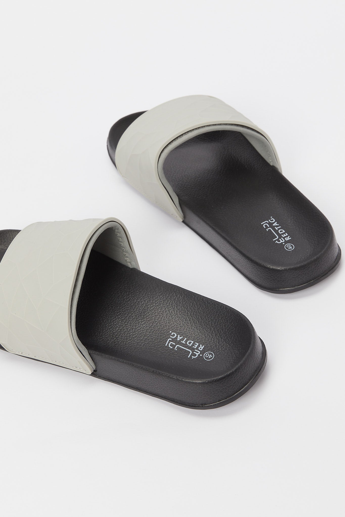 Redtag-Grey-Geometric-Slide-Category:Shoes,-Colour:Grey,-Deals:New-In,-Filter:Men's-Footwear,-H1:FOO,-H2:GEN,-H3:SAF,-H4:FLF,-Men-Flip-Flops,-N/A,-New-In-Men-FOO,-Non-Sale,-S23B,-Season:S23B,-Section:Men-Men's-