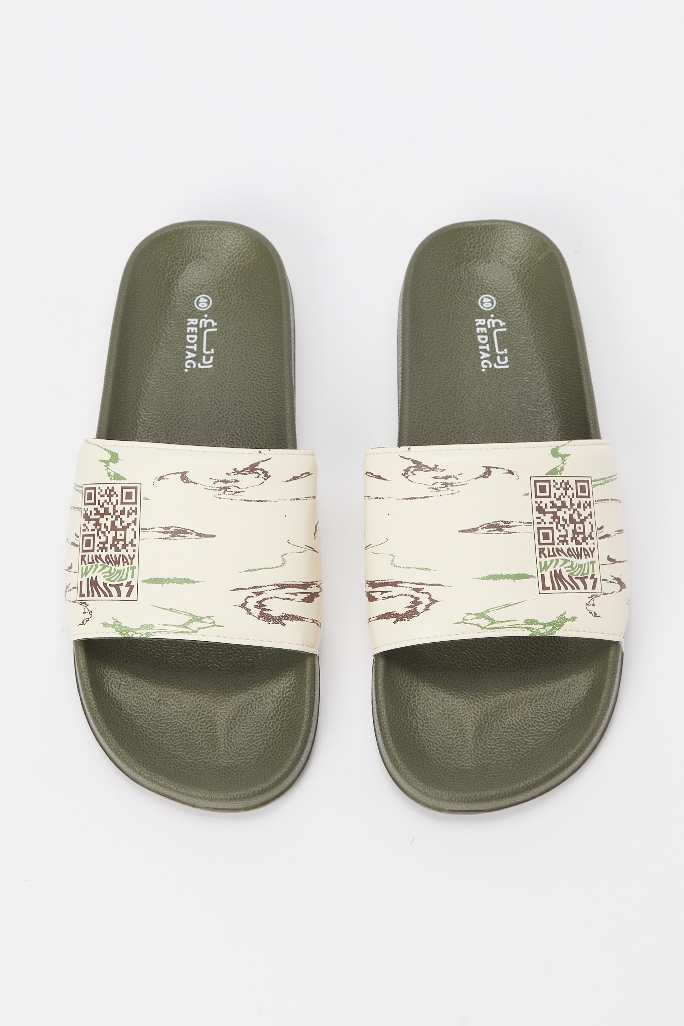 Redtag-Offwhite-Slogan-Strap-Slide-Category:Shoes,-Colour:White,-Deals:New-In,-Filter:Men's-Footwear,-H1:FOO,-H2:GEN,-H3:SAF,-H4:FLF,-Men-Flip-Flops,-N/A,-New-In-Men-FOO,-Non-Sale,-S23B,-Season:S23B,-Section:Men-Men's-