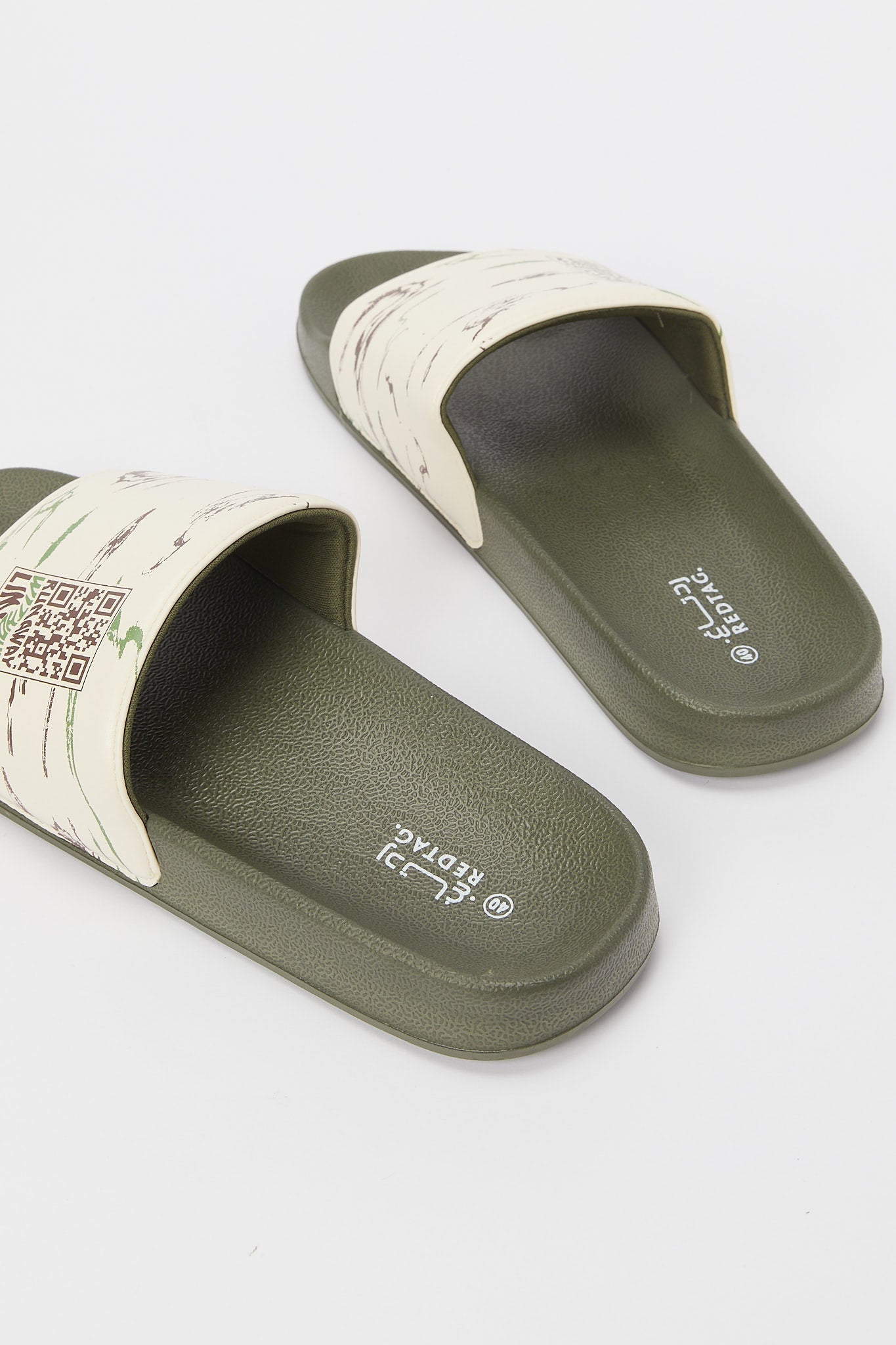 Redtag-Offwhite-Slogan-Strap-Slide-Category:Shoes,-Colour:White,-Deals:New-In,-Filter:Men's-Footwear,-H1:FOO,-H2:GEN,-H3:SAF,-H4:FLF,-Men-Flip-Flops,-N/A,-New-In-Men-FOO,-Non-Sale,-S23B,-Season:S23B,-Section:Men-Men's-