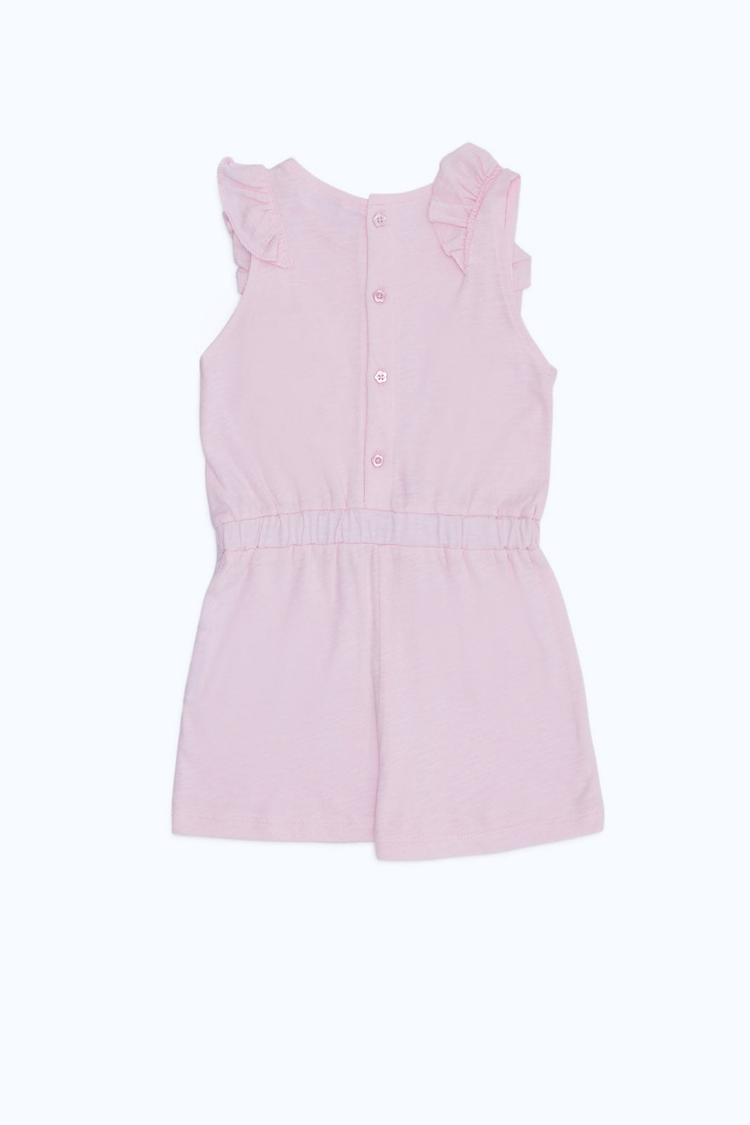 Redtag-Girls-Pink-Solid-Slub-Jumpsuit-Category:Jumpsuits,-Colour:Apricot,-Deals:New-In,-Dept:Girls,-Filter:Infant-Girls-(3-to-24-Mths),-H1:KWR,-H2:ING,-H3:SET,-H4:JMS,-ING-Jumpsuits,-New-In-ING-APL,-Non-Sale,-S23C,-Season:S23C,-Section:Girls-(0-to-14Yrs)-Infant-Girls-3 to 24 Months