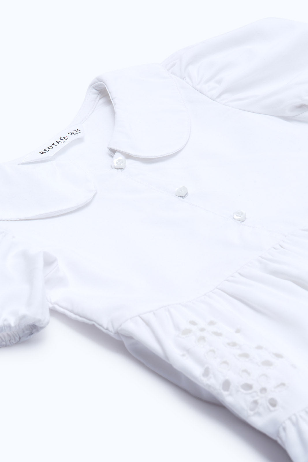 Redtag-Girls-White-Schifly-Tiered-Dress-Category:Dresses,-Colour:White,-Deals:New-In,-Dept:Girls,-Filter:Infant-Girls-(3-to-24-Mths),-H1:KWR,-H2:ING,-H3:DRS,-H4:CAD,-ING-Dresses,-New-In-ING-APL,-Non-Sale,-RMD,-S23C,-Season:S23C,-Section:Girls-(0-to-14Yrs)-Infant-Girls-3 to 24 Months