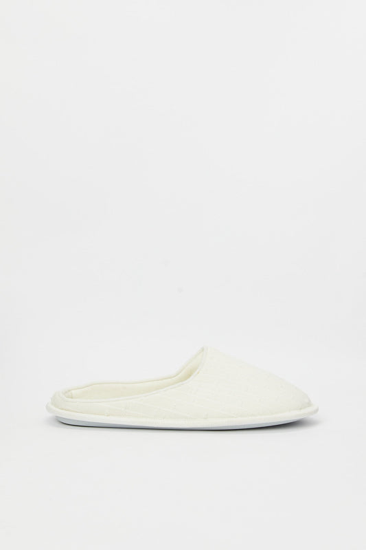 Redtag-White-Stitch-Mule-Category:Shoes,-Colour:White,-Deals:New-In,-Filter:Women's-Footwear,-H1:FOO,-H2:LAD,-H3:SLI,-H4:SLI,-N/A,-New-In-Women-FOO,-Non-Sale,-S23B,-Season:S23B,-Section:Women,-Women-Slippers-Women's-