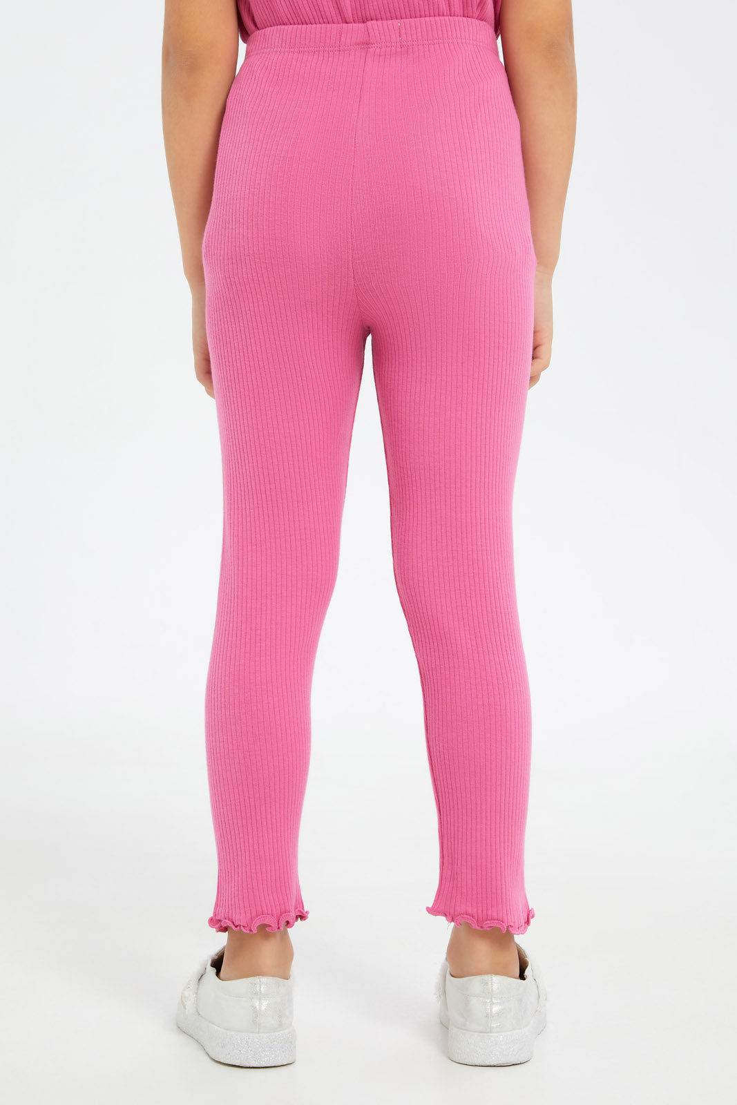 Redtag-Girls-Fuschia-Drop-Needle-Leggings-Category:Leggings,-Colour:Fuchsia,-Deals:New-In,-Filter:Girls-(2-to-8-Yrs),-GIR-Leggings,-H1:KWR,-H2:GIR,-H3:TRS,-H4:LEG,-New-In-GIR-APL,-Non-Sale,-S23B,-Season:S23B,-Section:Girls-(0-to-14Yrs),-TBL-Girls-2 to 8 Years