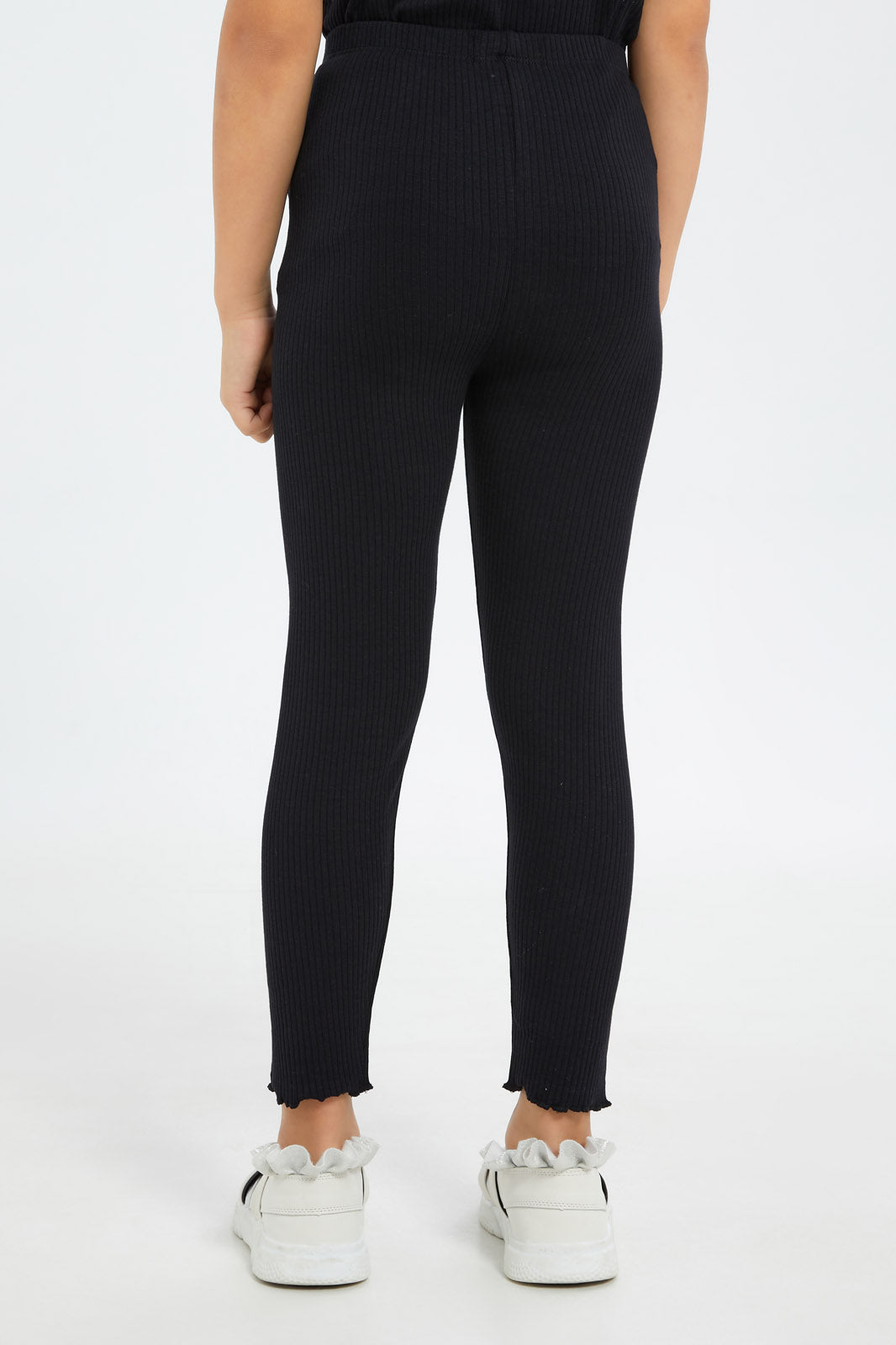 Redtag-Girls-Black-Drop-Needle-Leggings-Category:Leggings,-Colour:Black,-Deals:New-In,-Filter:Girls-(2-to-8-Yrs),-GIR-Leggings,-H1:KWR,-H2:GIR,-H3:TRS,-H4:LEG,-New-In-GIR-APL,-Non-Sale,-S23B,-Season:S23B,-Section:Girls-(0-to-14Yrs),-TBL-Girls-2 to 8 Years