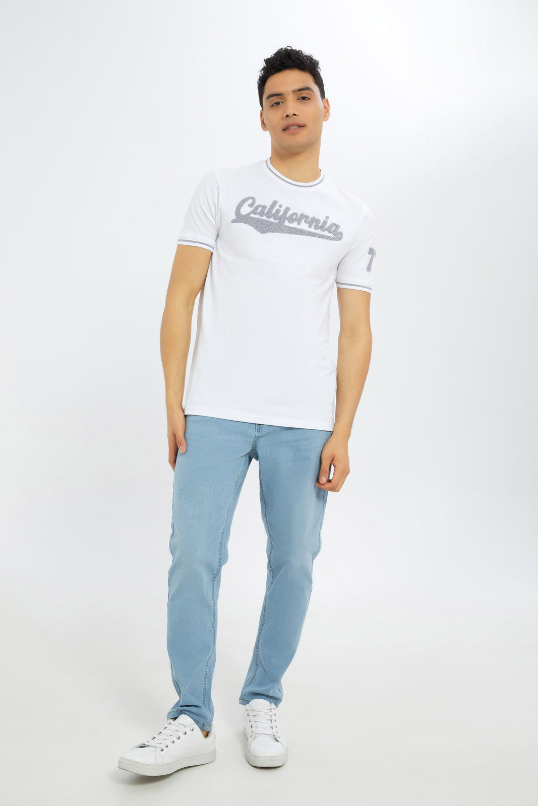 Redtag-Men-White-Varsity-T-Shirt-With-Applique-Category:T-Shirts,-Colour:White,-Deals:New-In,-Filter:Men's-Clothing,-H1:MWR,-H2:GEN,-H3:TSH,-H4:TSH,-Men-T-Shirts,-New-In-Men-APL,-Non-Sale,-S23C,-Season:S23C,-Section:Men-Men's-