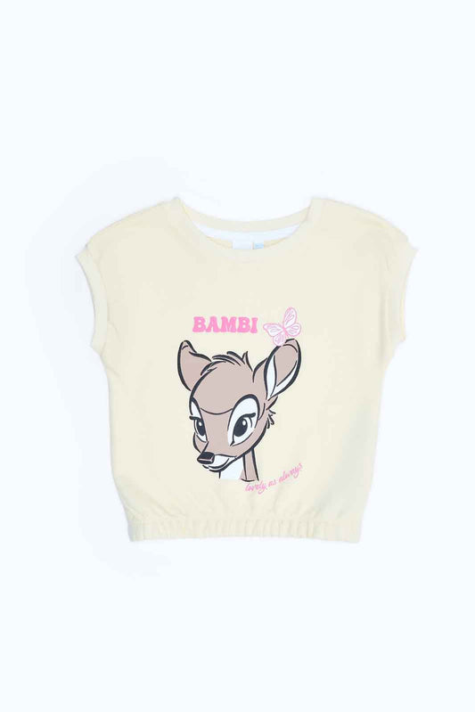 Redtag-Girls-Yellow-Bambi-Print-Top-Category:T-Shirts,-Colour:Yellow,-Deals:2-FOR-49,-Deals:New-In,-Filter:Infant-Girls-(3-to-24-Mths),-ING-T-Shirts,-MQN,-New-In-ING-APL,-Non-Sale,-S23B,-Section:Girls-(0-to-14Yrs),-TBL-Infant-Girls-3 to 24 Months
