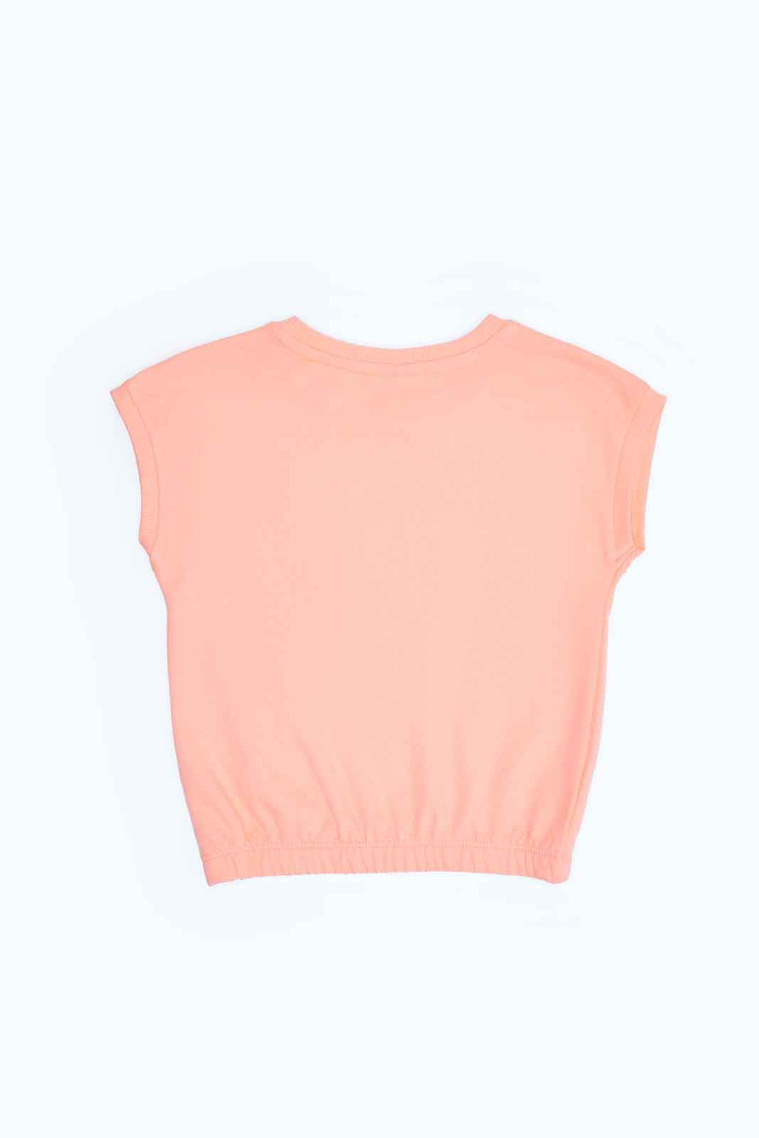 Redtag-Girls-Coral-Marie-Print-Top-Category:T-Shirts,-Colour:Apricot,-Deals:2-FOR-49,-Deals:New-In,-Filter:Infant-Girls-(3-to-24-Mths),-ING-T-Shirts,-MQN,-New-In-ING-APL,-Non-Sale,-S23B,-Section:Girls-(0-to-14Yrs),-TBL-Infant-Girls-3 to 24 Months