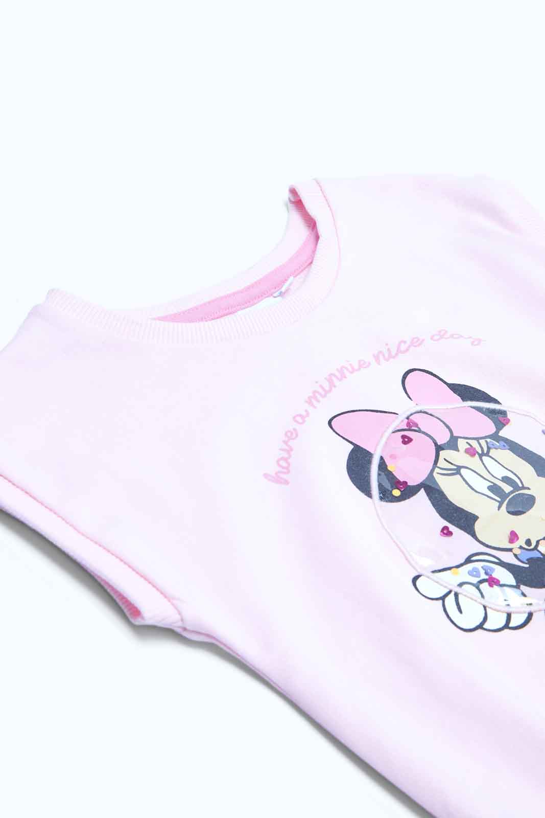 Redtag-Girls-Pink-Mini-Mouse-Print-Top-Category:T-Shirts,-Colour:Apricot,-Deals:2-FOR-49,-Deals:New-In,-Filter:Infant-Girls-(3-to-24-Mths),-ING-T-Shirts,-MQN,-New-In-ING-APL,-Non-Sale,-S23B,-Section:Girls-(0-to-14Yrs),-TBL-Infant-Girls-3 to 24 Months