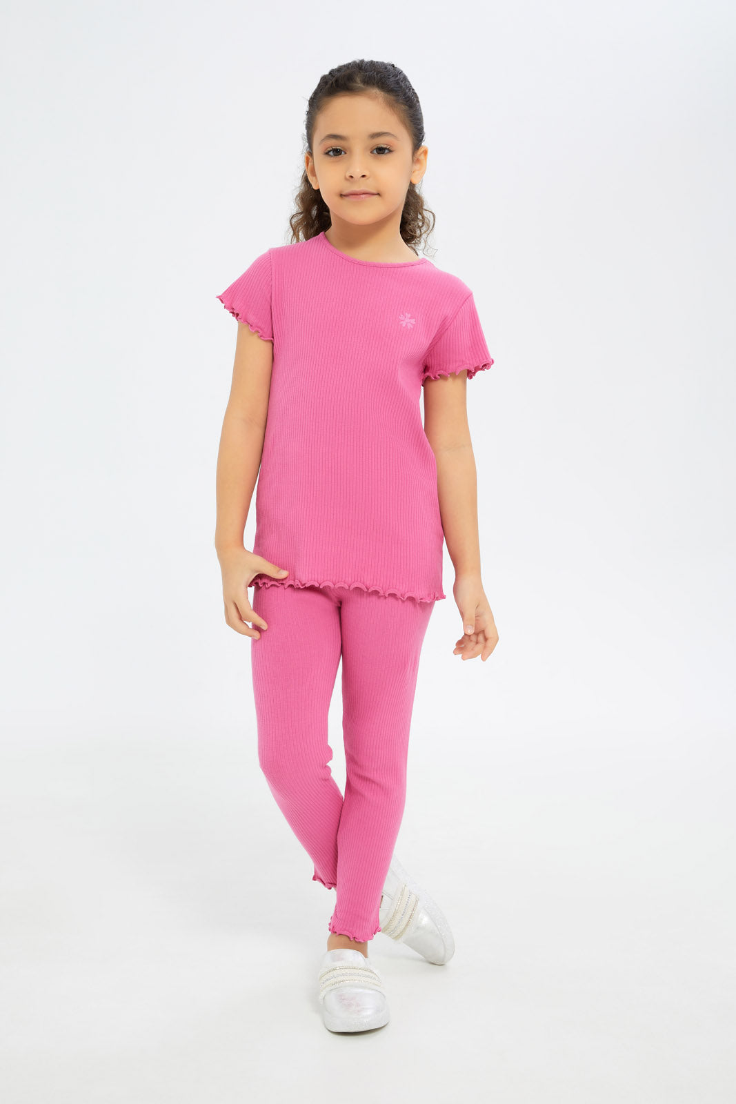 Redtag-Girls-Yellow-Drop-Needle-Tshirt-Category:T-Shirts,-Colour:Yellow,-Deals:New-In,-Filter:Girls-(2-to-8-Yrs),-GIR-T-Shirts,-H1:KWR,-H2:GIR,-H3:TSH,-H4:CAT,-New-In-GIR-APL,-Non-Sale,-S23B,-Season:S23B,-Section:Girls-(0-to-14Yrs),-TBL-Girls-2 to 8 Years