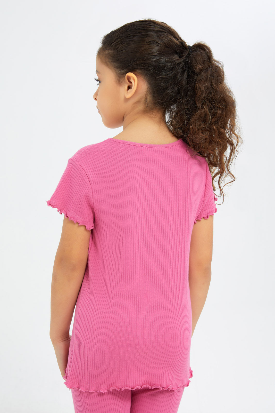 Redtag-Girls-Yellow-Drop-Needle-Tshirt-Category:T-Shirts,-Colour:Yellow,-Deals:New-In,-Filter:Girls-(2-to-8-Yrs),-GIR-T-Shirts,-H1:KWR,-H2:GIR,-H3:TSH,-H4:CAT,-New-In-GIR-APL,-Non-Sale,-S23B,-Season:S23B,-Section:Girls-(0-to-14Yrs),-TBL-Girls-2 to 8 Years