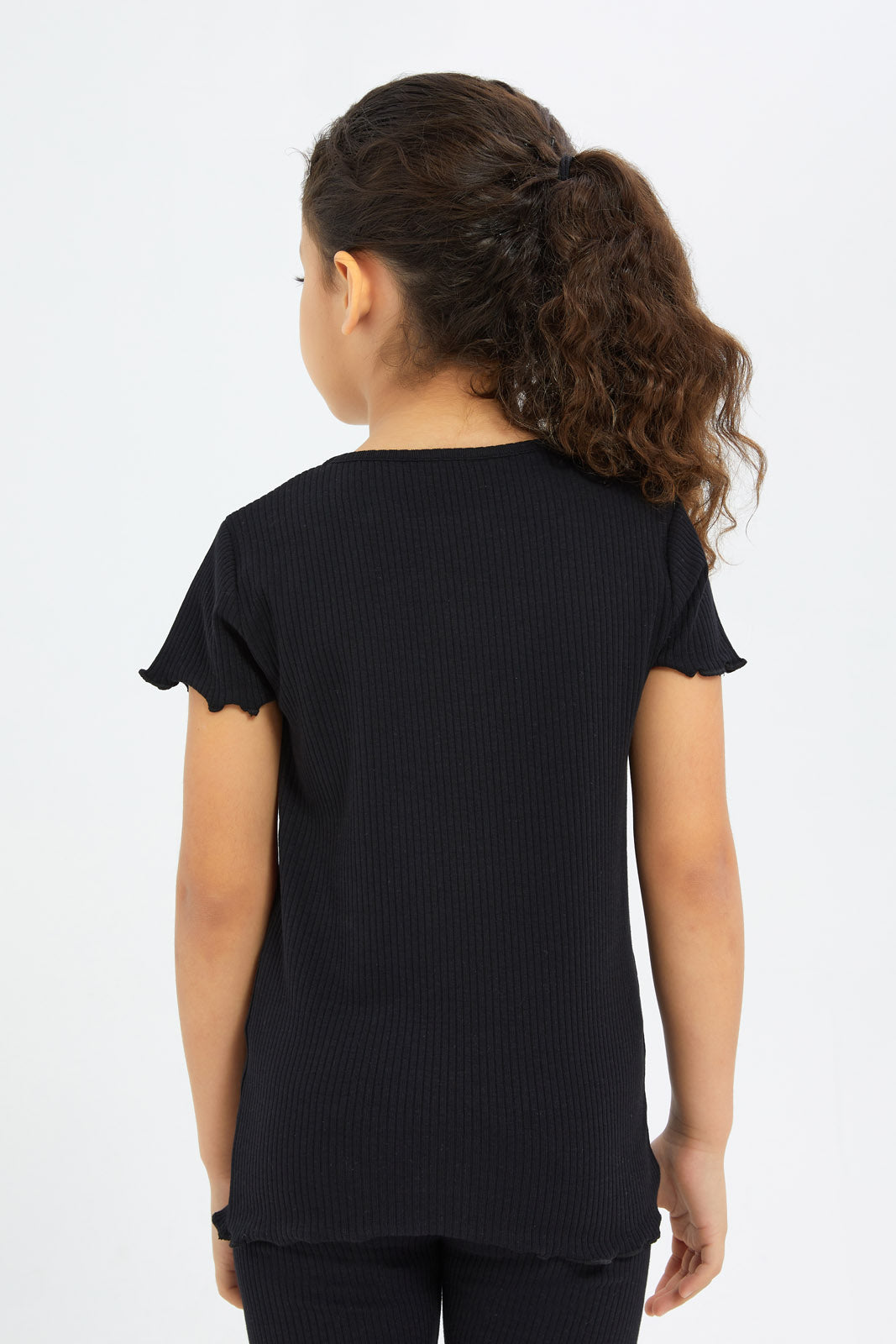 Redtag-Girls-Fuschia-Drop-Needle-Tshirt-Category:T-Shirts,-Colour:Black,-Deals:New-In,-Filter:Girls-(2-to-8-Yrs),-GIR-T-Shirts,-H1:KWR,-H2:GIR,-H3:TSH,-H4:CAT,-New-In-GIR-APL,-Non-Sale,-S23B,-Season:S23B,-Section:Girls-(0-to-14Yrs),-TBL-Girls-2 to 8 Years
