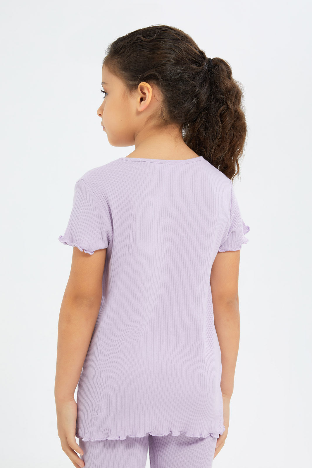Redtag-Girls-Purple-Drop-Needle-Tshirt-Category:T-Shirts,-Colour:Purple,-Deals:New-In,-Filter:Girls-(2-to-8-Yrs),-GIR-T-Shirts,-H1:KWR,-H2:GIR,-H3:TSH,-H4:CAT,-New-In-GIR-APL,-Non-Sale,-S23B,-Season:S23B,-Section:Girls-(0-to-14Yrs),-TBL-Girls-2 to 8 Years