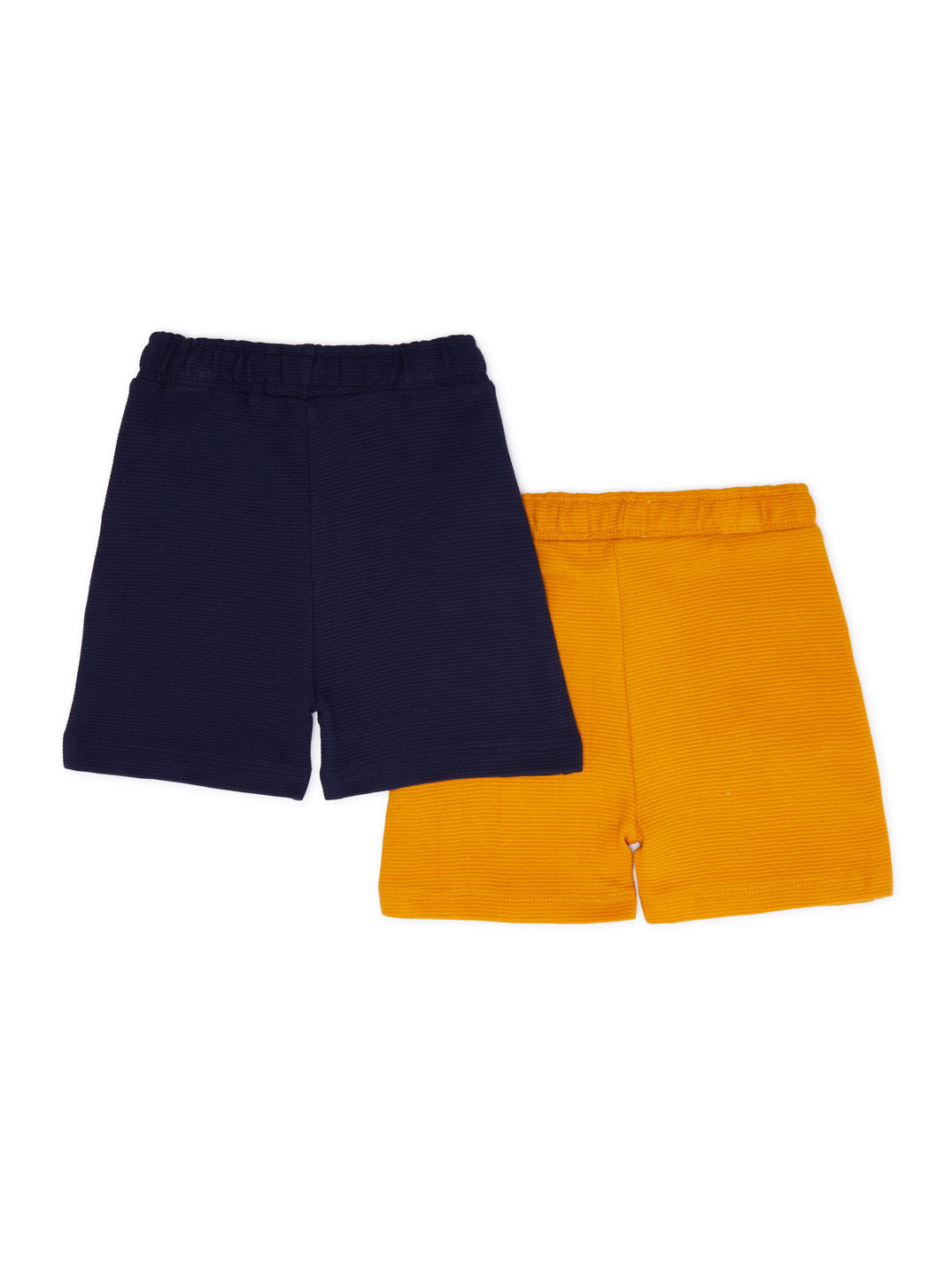 Redtag-Boys-Navy-And-Mustard-2-Pack-Ottoman-Short-Category:Shorts,-Colour:Navy,-Deals:New-In,-Filter:Infant-Boys-(3-to-24-Mths),-H1:KWR,-H2:INB,-H3:SPW,-H4:AST,-INB-Shorts,-New-In-INB-APL,-Non-Sale,-S23C,-Season:S23C,-Section:Boys-(0-to-14Yrs)-Infant-Boys-3 to 24 Months