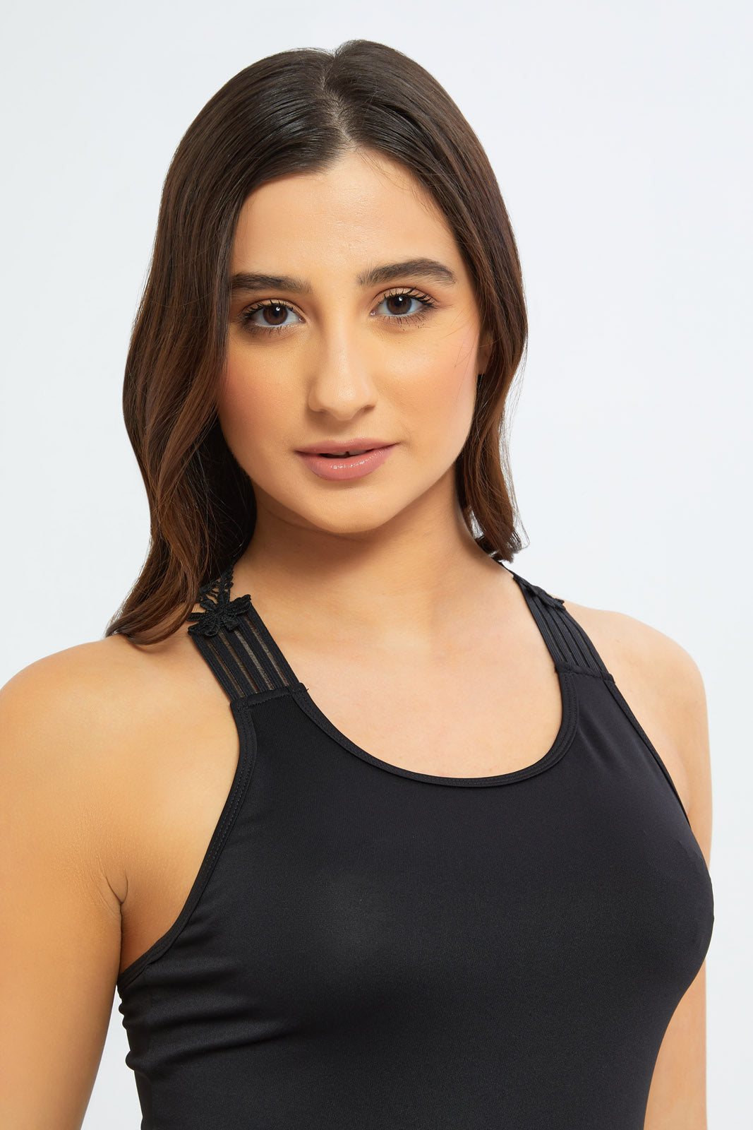 Redtag-Women-Black-Crochet-Chemise-Category:Chemises,-Colour:Black,-Deals:New-In,-Filter:Women's-Clothing,-New-In-Women-APL,-Non-Sale,-S23B,-Section:Women,-Women-Chemises--