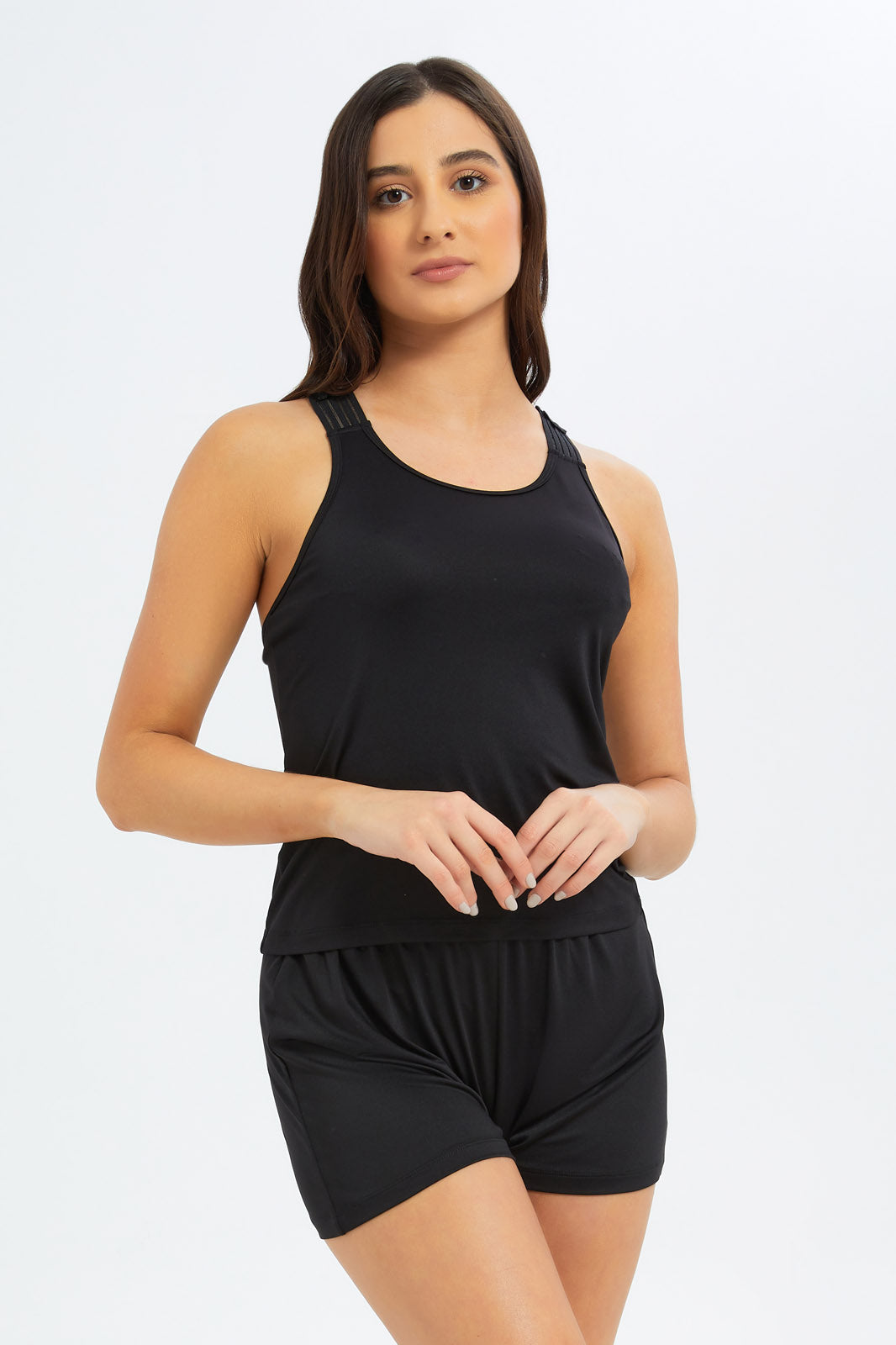 Redtag-Women-Black-Crochet-Cami-Set-Category:Cami-Sets,-Colour:Black,-Deals:New-In,-Filter:Women's-Clothing,-New-In-Women-APL,-Non-Sale,-S23B,-Section:Women,-Women-Cami-Sets--