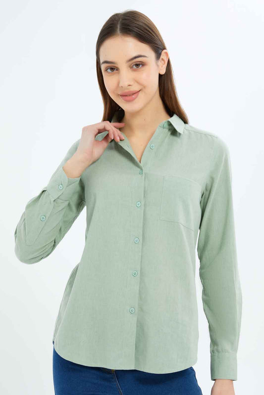 Redtag-Women-Linen-Shirt-Solid-Category:Blouses,-Colour:Beige,-Deals:New-In,-Filter:Women's-Clothing,-KSH,-New-In-Women-APL,-Non-Sale,-S23B,-Section:Women,-Women-Blouses-Women's-