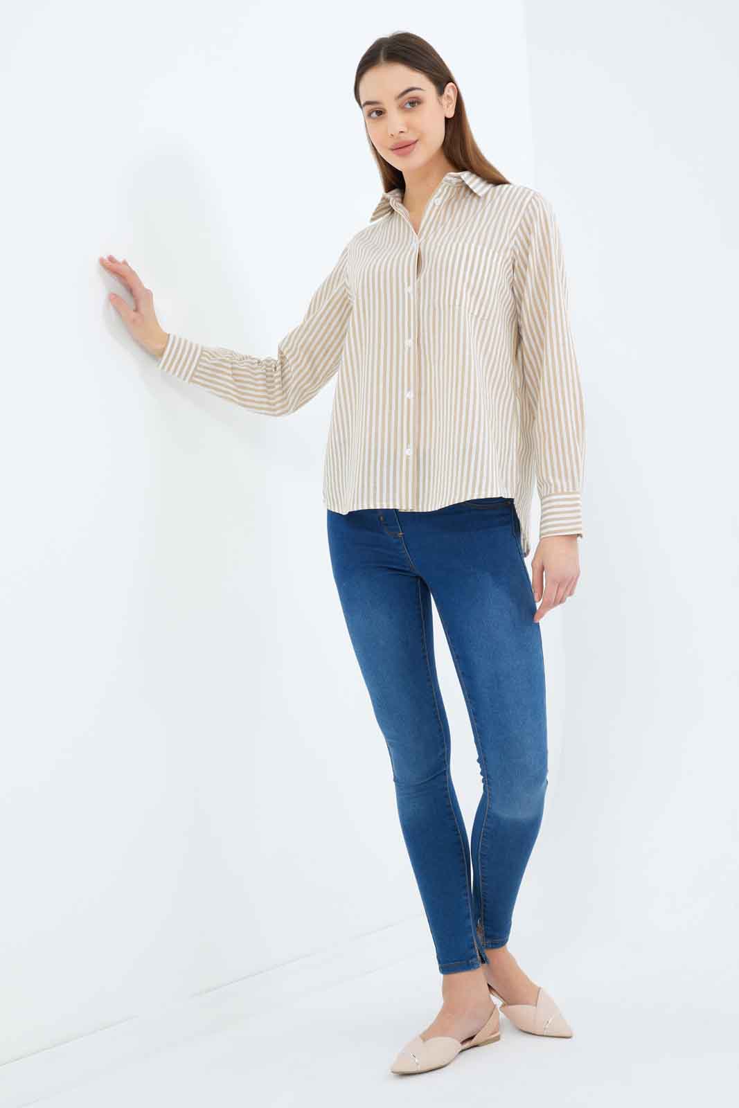 Redtag-Women-Linen-Shirt-Print-Category:Blouses,-Colour:Assorted,-Deals:New-In,-Filter:Women's-Clothing,-KSH,-New-In-Women-APL,-Non-Sale,-S23B,-Section:Women,-Women-Blouses-Women's-