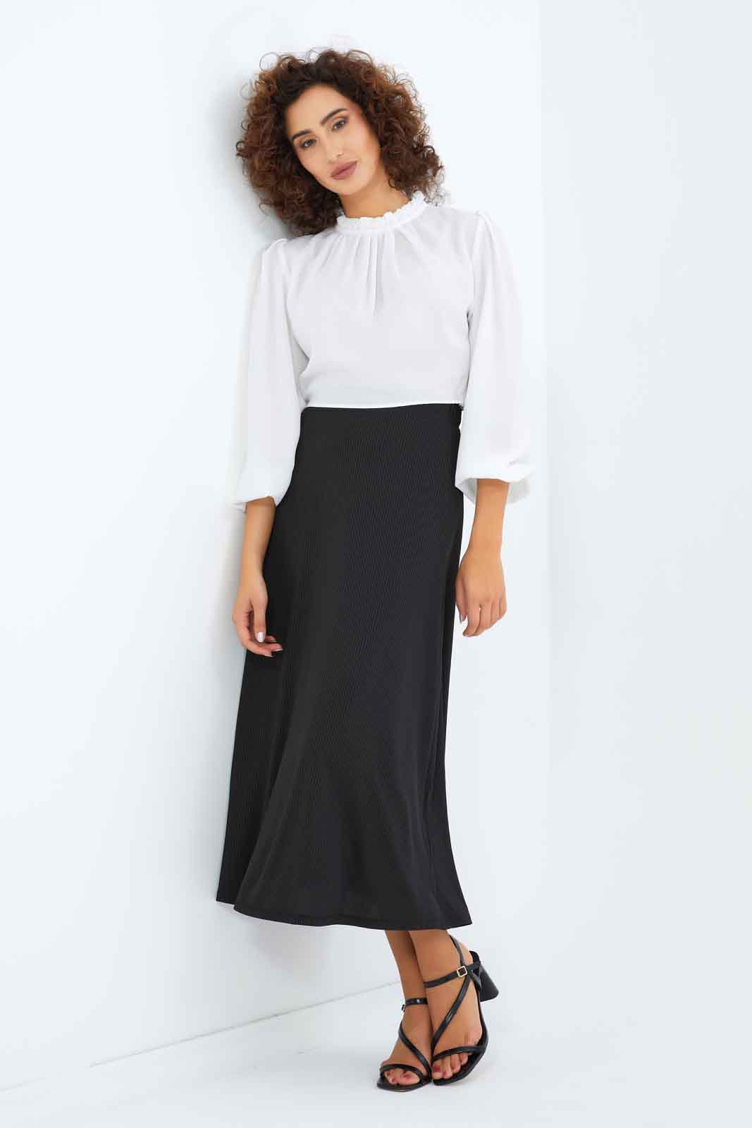 Redtag-Women-High-Neck-Blouse-Category:Blouses,-Colour:White,-Deals:New-In,-Filter:Women's-Clothing,-New-In-Women-APL,-Non-Sale,-S23B,-Section:Women,-Women-Blouses-Women's-