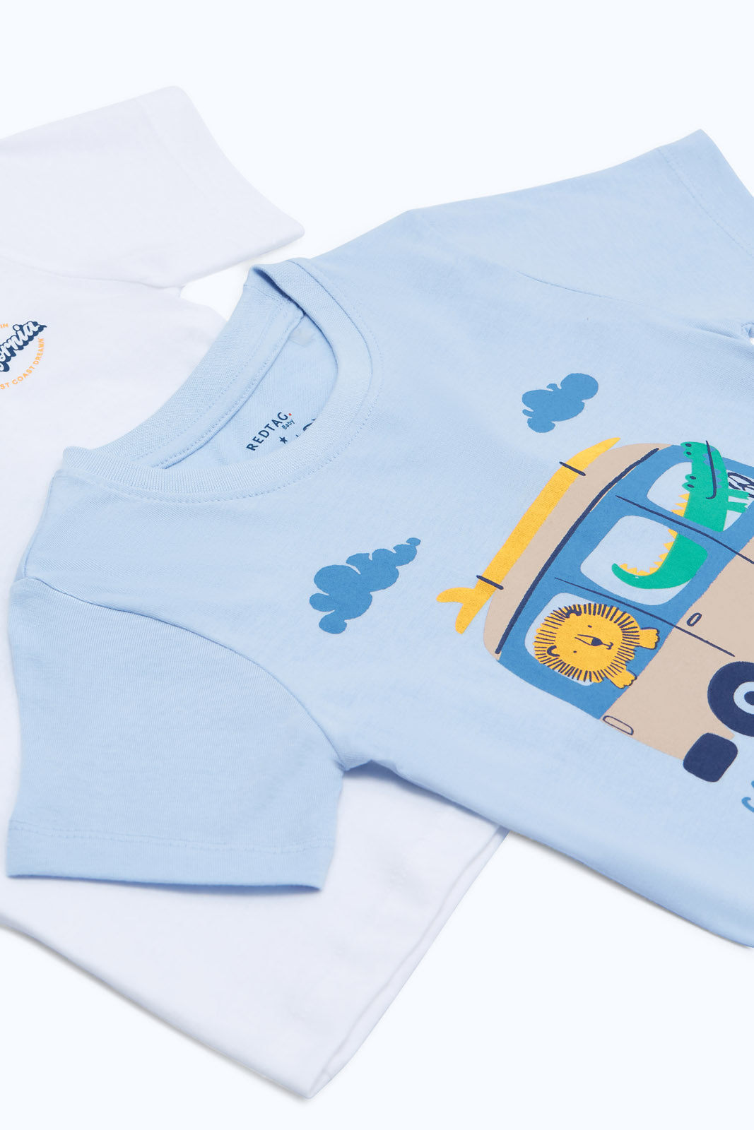 Redtag-Boys-Blue-Beige-And-White-Car-Aop-3-Pack-Tshirt-Category:T-Shirts,-Colour:Blue,-Deals:New-In,-Filter:Infant-Boys-(3-to-24-Mths),-H1:KWR,-H2:INB,-H3:TSH,-H4:TSH,-INB-T-Shirts,-New-In-INB-APL,-Non-Sale,-S23C,-Season:S23C,-Section:Boys-(0-to-14Yrs)-Infant-Boys-3 to 24 Months