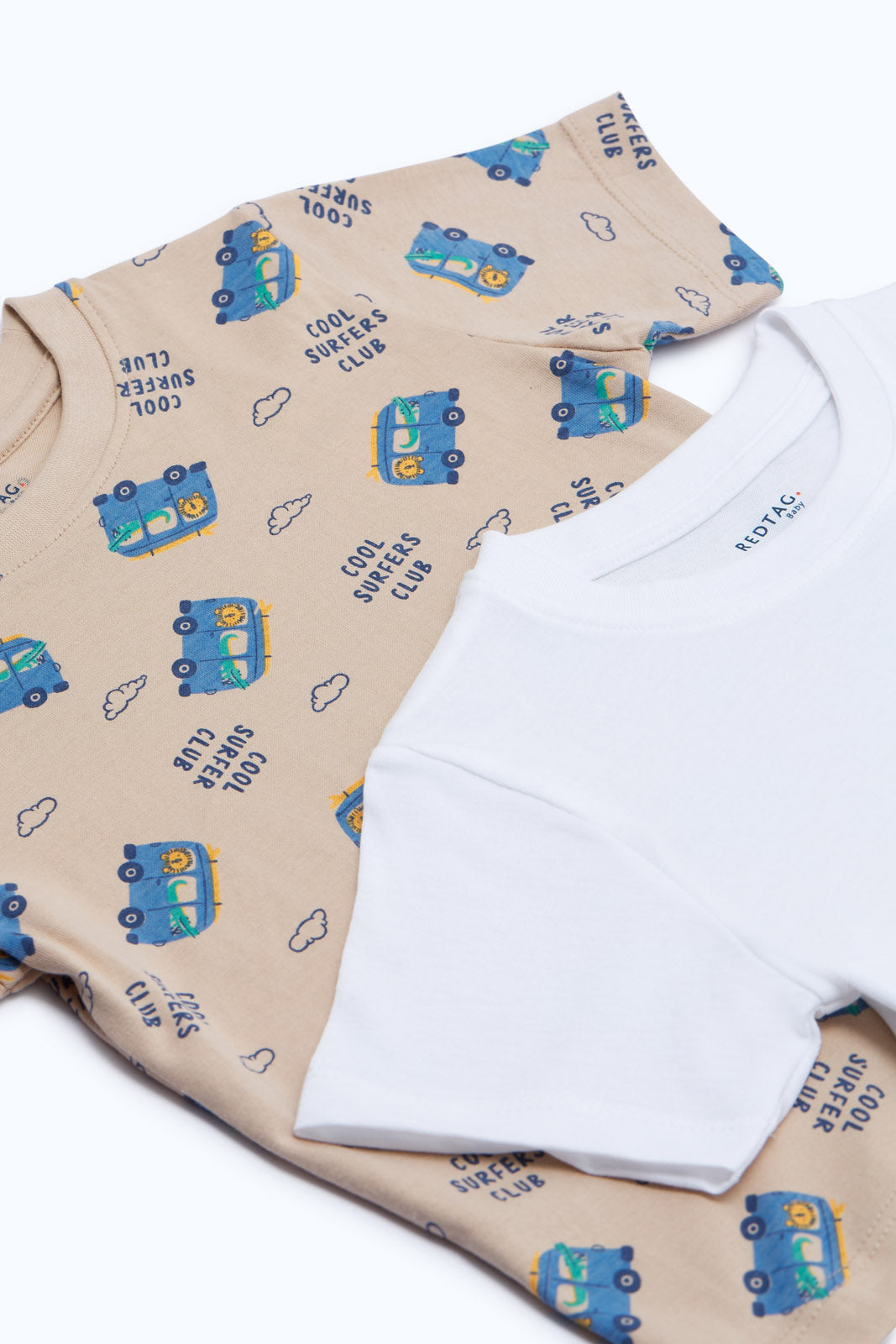 Redtag-Boys-Blue-Beige-And-White-Car-Aop-3-Pack-Tshirt-Category:T-Shirts,-Colour:Blue,-Deals:New-In,-Filter:Infant-Boys-(3-to-24-Mths),-H1:KWR,-H2:INB,-H3:TSH,-H4:TSH,-INB-T-Shirts,-New-In-INB-APL,-Non-Sale,-S23C,-Season:S23C,-Section:Boys-(0-to-14Yrs)-Infant-Boys-3 to 24 Months