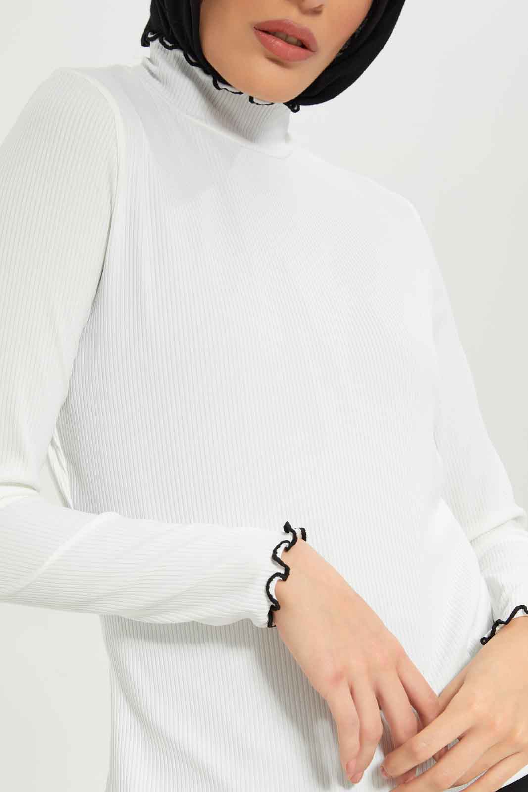 Redtag-Women-Jacquard-Fullsleeves-Turtle-Neck-Top-Category:Tops,-Colour:Beige,-Deals:New-In,-Filter:Women's-Clothing,-LMC,-New-In-Women-APL,-Non-Sale,-S23B,-Section:Women,-Women-Tops--