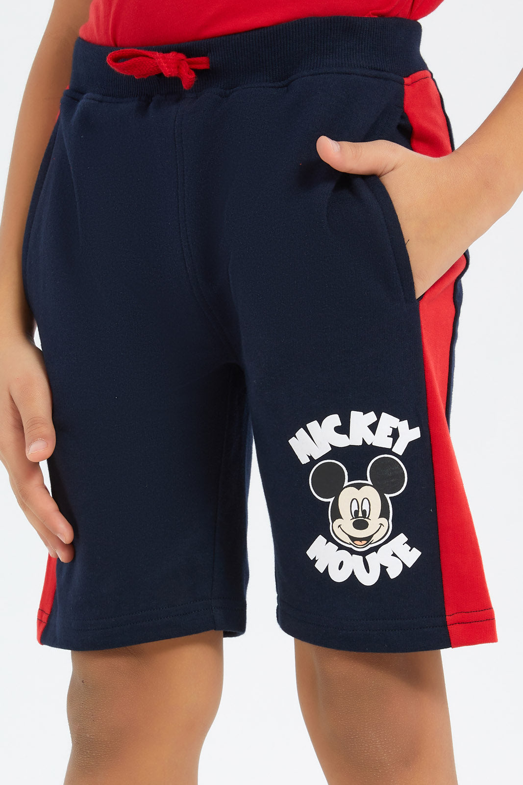 Redtag-Boys-Blue-Micky-Mouse-Elasticated-Waist-Shorts-BOY-Shorts,-Category:Shorts,-CHA,-Colour:Blue,-Deals:New-In,-Filter:Boys-(2-to-8-Yrs),-New-In-BOY-APL,-Non-Sale,-S23C,-Section:Boys-(0-to-14Yrs),-TBL-Boys-2 to 8 Years
