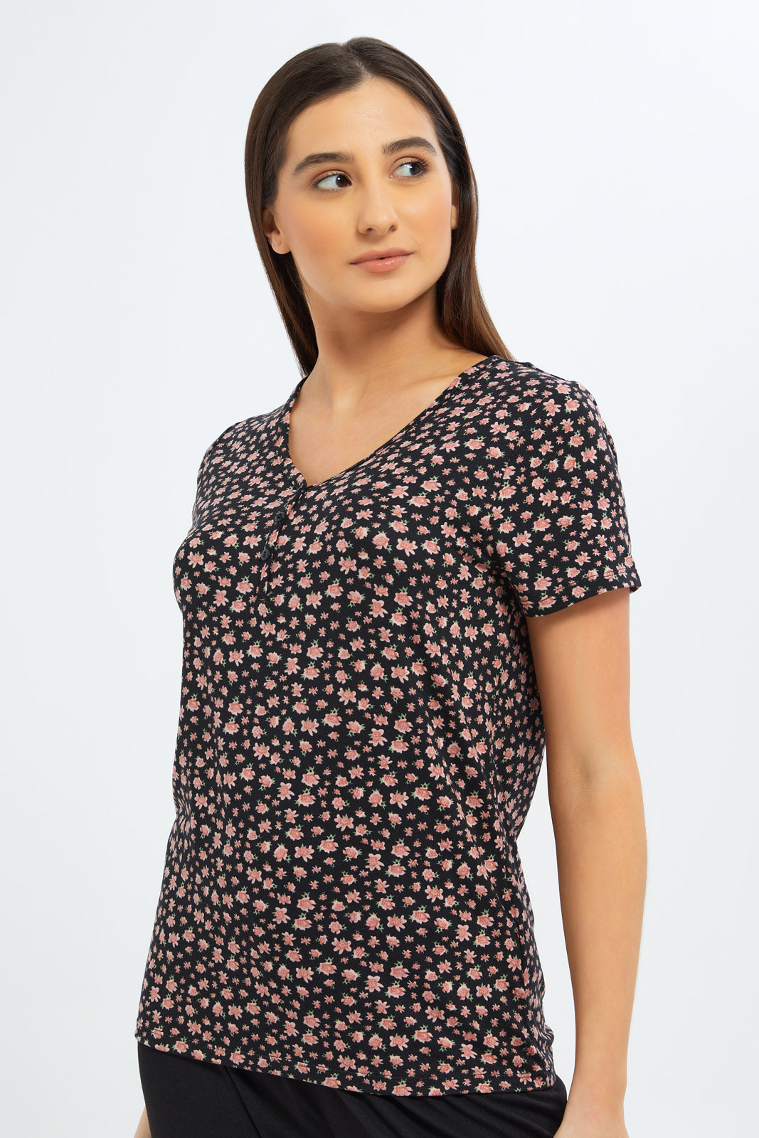 Redtag-Women-Assorted-Short-Sleeves-Pajama-Set-Bottom-Aop-Category:Pyjama-Sets,-Colour:Assorted,-Deals:New-In,-Filter:Women's-Clothing,-New-In-Women-APL,-Non-Sale,-S23B,-Section:Women,-TBL,-Women-Pyjama-Sets--