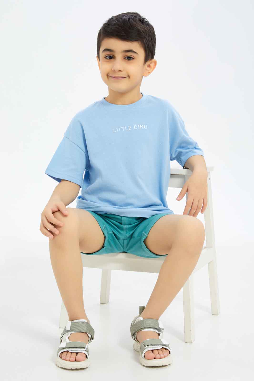 Redtag-Boys-Blue-Embroidered-Short-Sleeve-Oversize-Pique-T-Shirt-BOY-T-Shirts,-Category:T-Shirts,-Colour:Blue,-Deals:New-In,-Filter:Boys-(2-to-8-Yrs),-New-In-BOY-APL,-Non-Sale,-S23C,-Section:Boys-(0-to-14Yrs),-TBL-Boys-2 to 8 Years