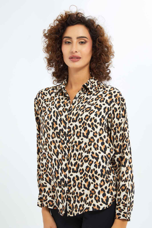 Redtag-Women-Printed-Basic-Satin-Shirt-Print-Category:Blouses,-Colour:Assorted,-Deals:New-In,-Filter:Women's-Clothing,-New-In-Women-APL,-Non-Sale,-PPE,-S23B,-Section:Women,-Women-Blouses-Women's-