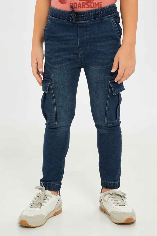 Redtag-Boys-Black-Cargo-Pull-On-Jogger-BOY-Jeans,-Category:Jeans,-Colour:Black,-Deals:New-In,-Filter:Boys-(2-to-8-Yrs),-New-In-BOY-APL,-Non-Sale,-S23C,-Section:Boys-(0-to-14Yrs)-Boys-2 to 8 Years