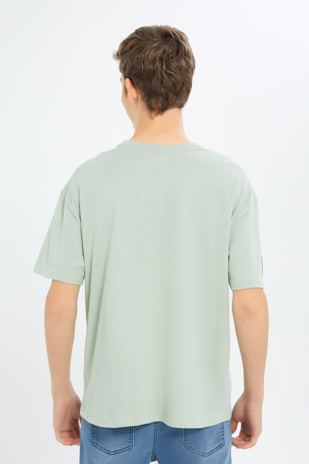 Redtag-Boys-Mint-Heat-Seal-Pocket-Oversize-Tee-BSR-T-Shirts,-Category:T-Shirts,-Colour:Mint,-Deals:New-In,-Filter:Senior-Boys-(8-to-14-Yrs),-H1:KWR,-H2:BSR,-H3:TSH,-H4:TSH,-New-In-BSR-APL,-Non-Sale,-S23C,-Season:S23D,-Section:Boys-(0-to-14Yrs)-Senior-Boys-9 to 14 Years