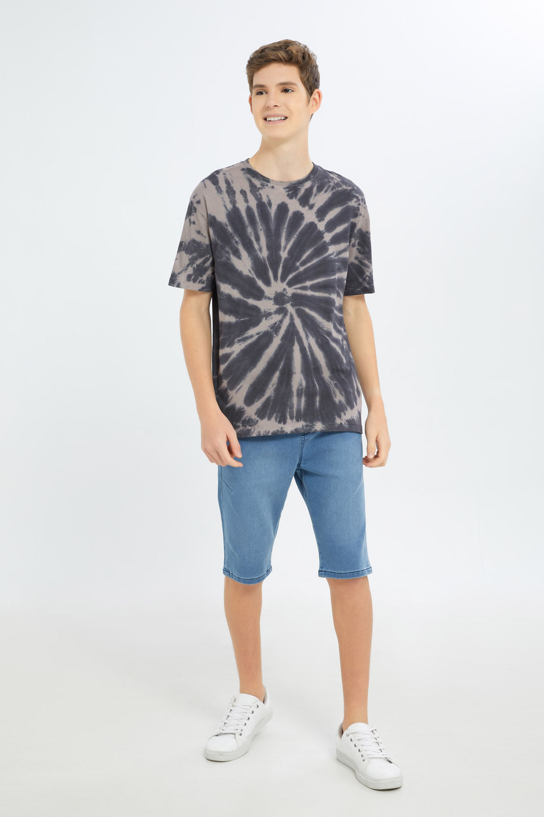 Redtag-Boys-Black-Tye-Day-Oversize-Tee-BSR-T-Shirts,-Category:T-Shirts,-Colour:Black,-Deals:New-In,-Filter:Senior-Boys-(8-to-14-Yrs),-H1:KWR,-H2:BSR,-H3:TSH,-H4:TSH,-New-In-BSR-APL,-Non-Sale,-S23C,-Season:S23D,-Section:Boys-(0-to-14Yrs)-Senior-Boys-9 to 14 Years