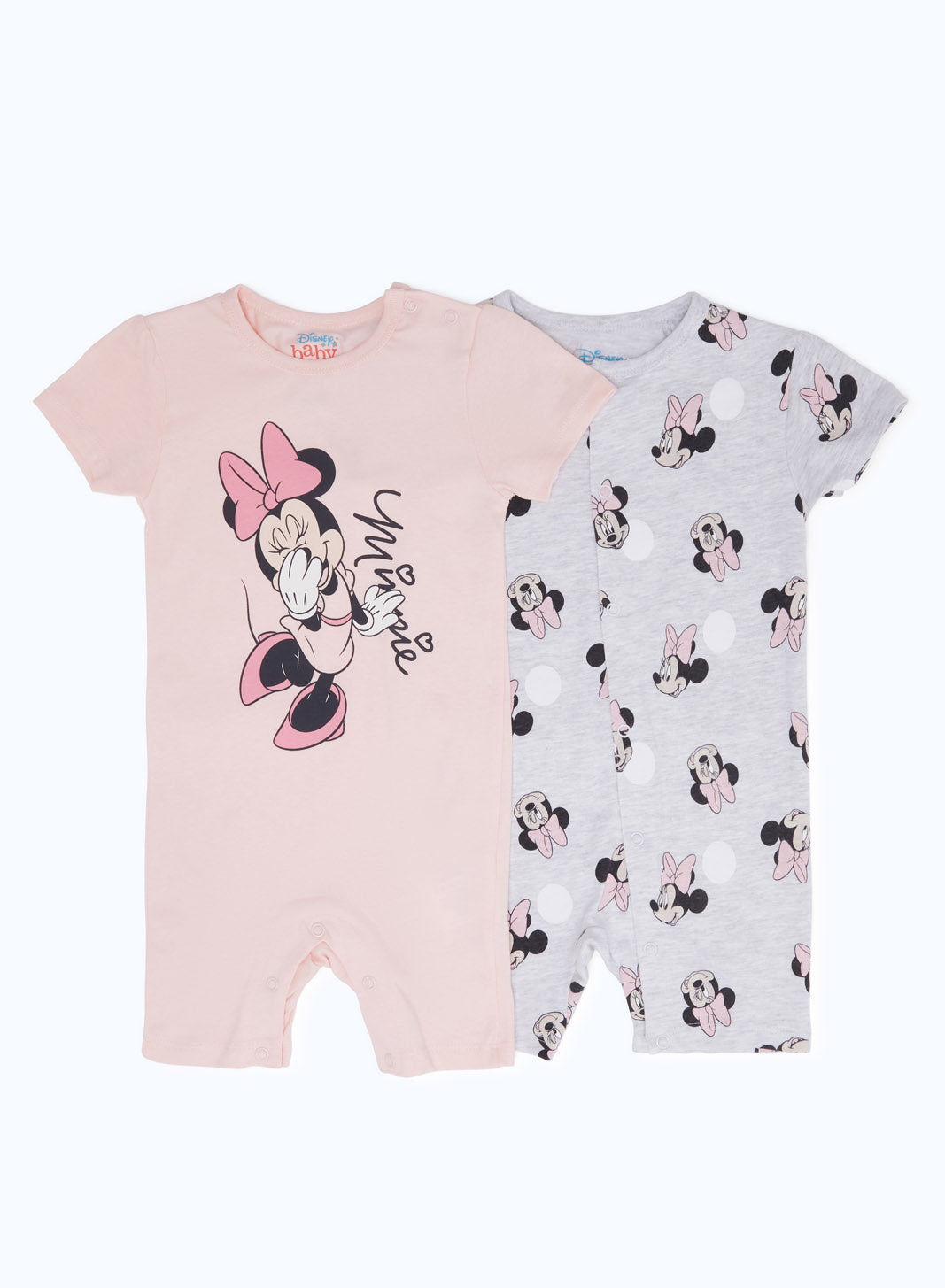 Redtag-Girls-Pink-2-Piece-Minnie-Mouse-Rompers-Category:Rompers,-CHA,-Colour:Apricot,-Deals:2-FOR-90,-Deals:New-In,-Filter:Baby-(0-to-12-Mths),-H1:KWR,-H2:NBF,-H3:RMS,-H4:RMS,-NBG-Rompers,-New-In-NBG-APL,-Non-Sale,-S23B,-Season:S23B,-Section:Boys-(0-to-14Yrs)-Baby-0 to 12 Months