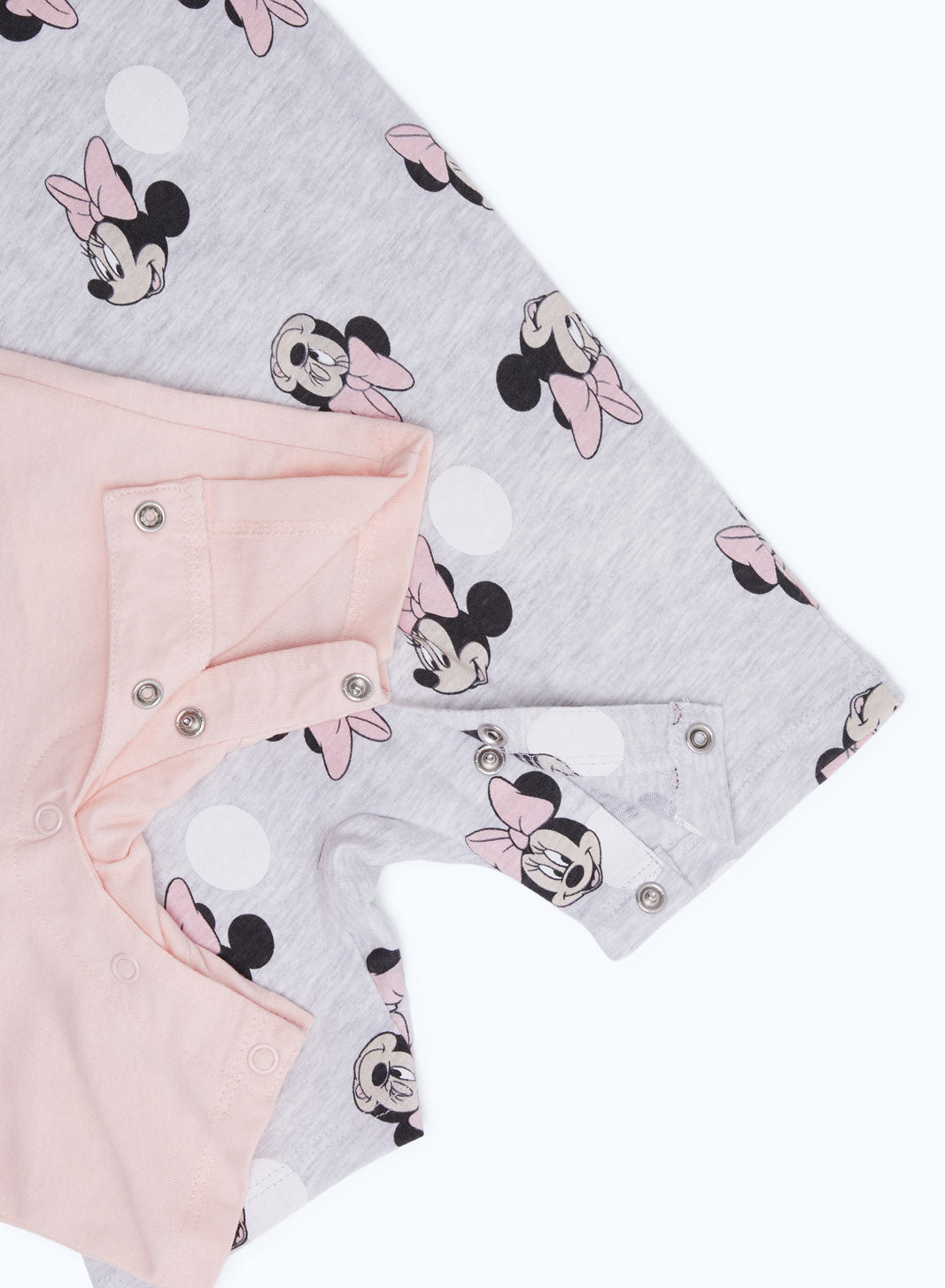 Redtag-Girls-Pink-2-Piece-Minnie-Mouse-Rompers-Category:Rompers,-CHA,-Colour:Apricot,-Deals:2-FOR-90,-Deals:New-In,-Filter:Baby-(0-to-12-Mths),-H1:KWR,-H2:NBF,-H3:RMS,-H4:RMS,-NBG-Rompers,-New-In-NBG-APL,-Non-Sale,-S23B,-Season:S23B,-Section:Boys-(0-to-14Yrs)-Baby-0 to 12 Months