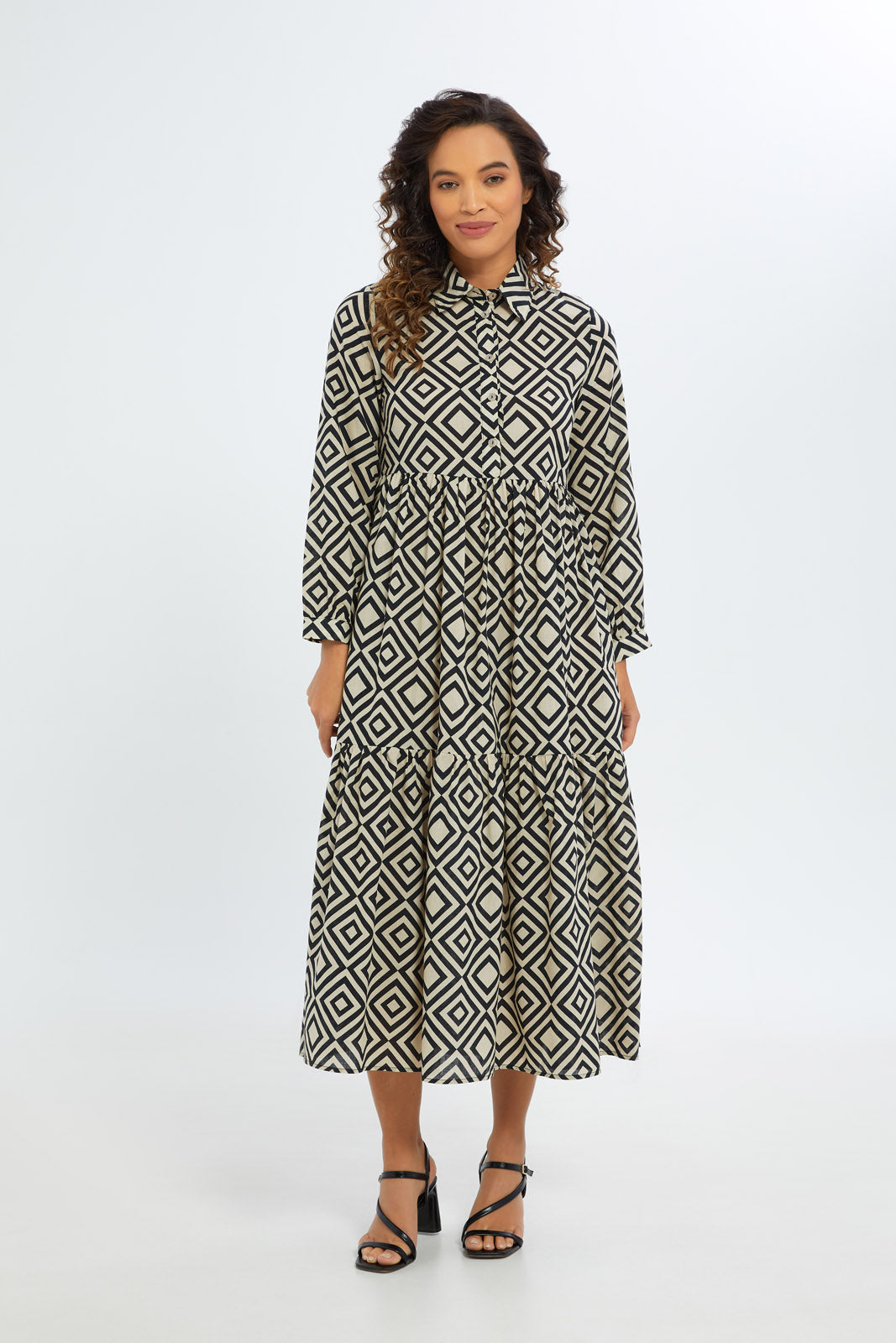 Redtag-Women-Printed-Tiered-Voile-Dress-Category:Dresses,-Colour:Assorted,-Deals:New-In,-Filter:Women's-Clothing,-H1:LWR,-H2:LAD,-H3:DRS,-H4:CAD,-New-In-Women-APL,-Non-Sale,-S23B,-Season:S23B,-Section:Women,-Women-Dresses-Women's-