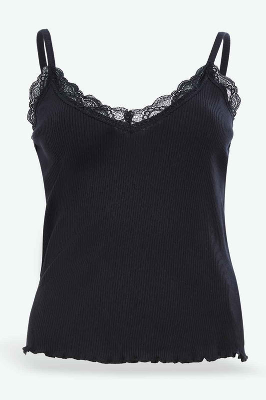 Redtag-Women-Black-Strappy-Lace-Vest-Category:Vests,-Colour:Black,-Deals:New-In,-Filter:Women's-Clothing,-KSH,-New-In-Women-APL,-Non-Sale,-S23A,-Section:Women,-Women-Vests-Women's-