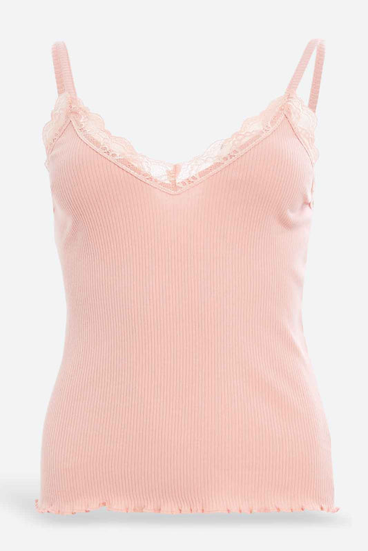 Redtag-Women-Pale-Pink-Strappy-Lace-Vest-Category:Vests,-Colour:Apricot,-Deals:New-In,-Filter:Women's-Clothing,-KSH,-New-In-Women-APL,-Non-Sale,-S23A,-Section:Women,-Women-Vests-Women's-