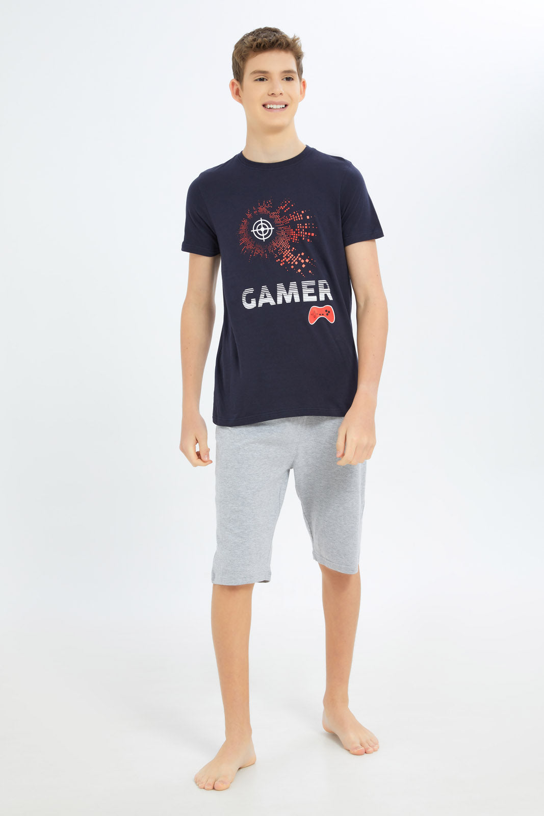 Redtag-Boys-Navy-Gamer-Nightsuit-BSR-Pyjama-Sets,-Category:Pyjama-Sets,-Colour:Navy,-Deals:New-In,-Filter:Senior-Boys-(8-to-14-Yrs),-New-In-BSR-APL,-Non-Sale,-S23B,-Section:Boys-(0-to-14Yrs),-VLM-Senior-Boys-9 to 14 Years